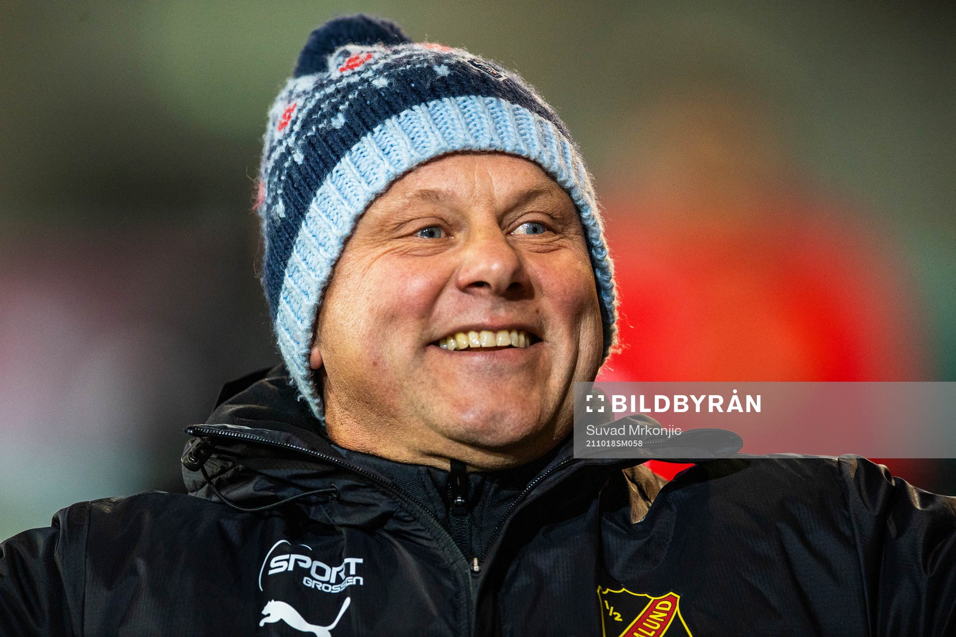 Vasalunds tränare Roberth Björknesjö under fotbollsmatchen i Superettan mellan Öster och Vasalund den 18 oktober 2021 i Växjö. 