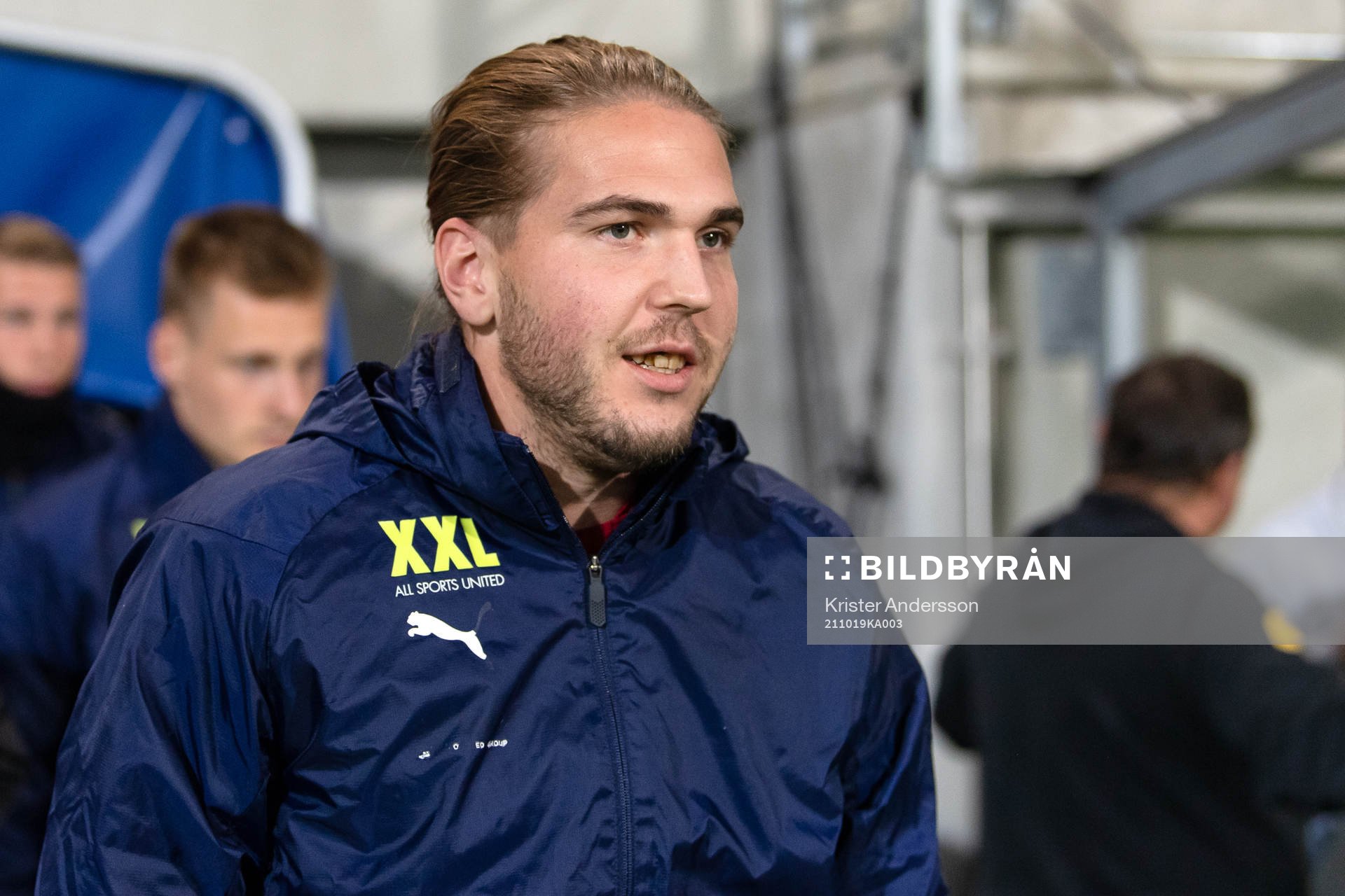 Helsingborgs Charlie Weberg före fotbollsmatchen i