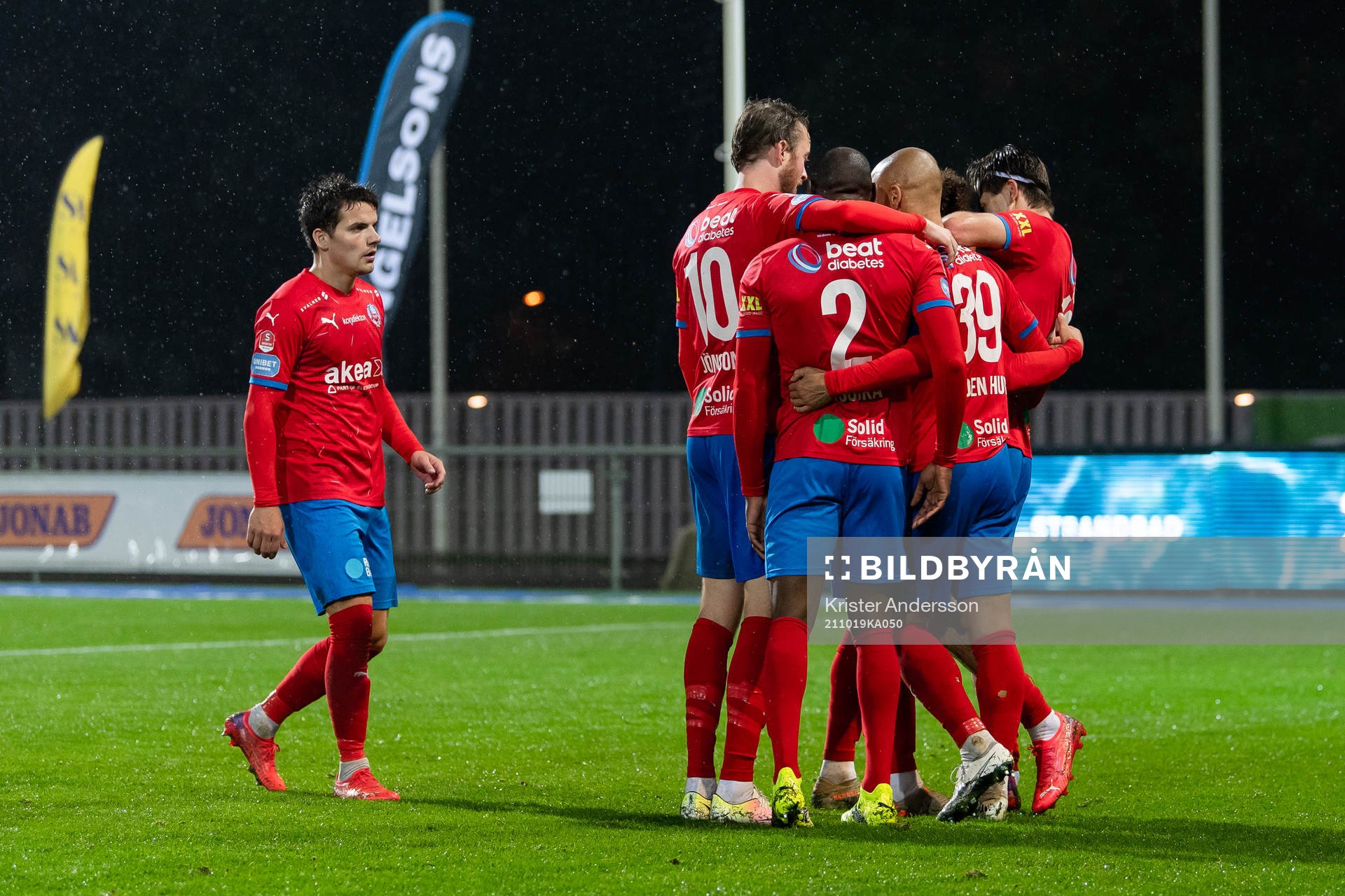 Helsingborgs spelare jublar