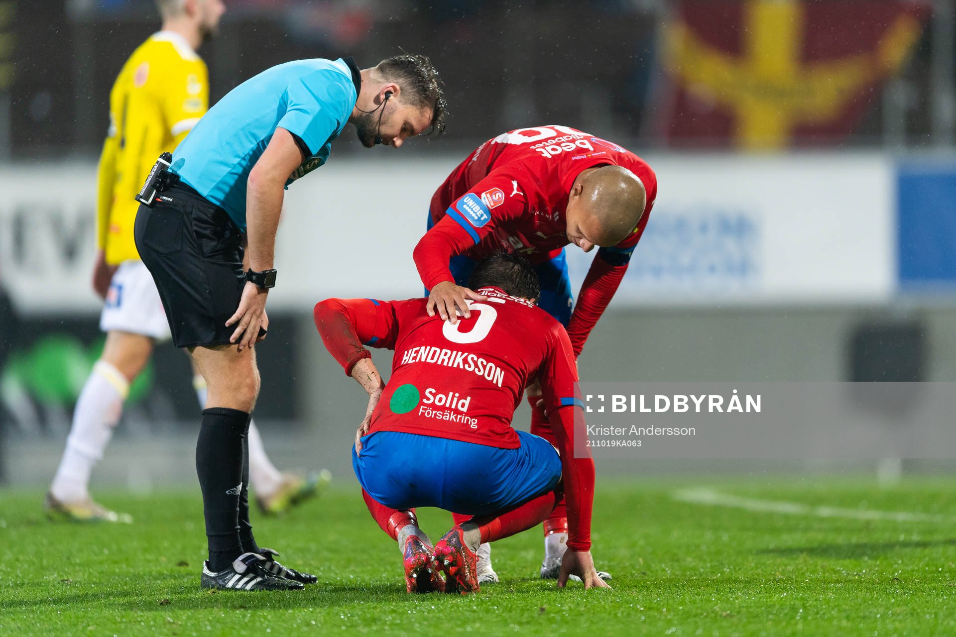 Helsingborgs Brandur Hendriksson Olsen har ont