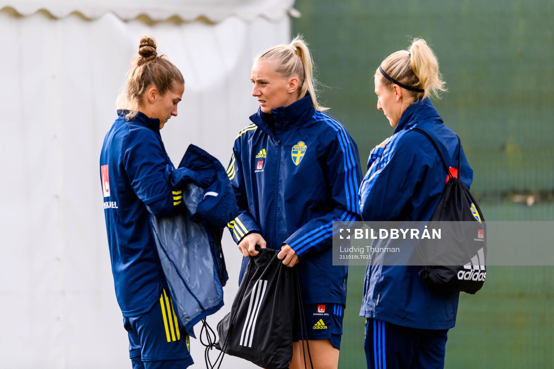 Filippa Angeldahl, Stina Blackstenius and Rebecka Blomqvist