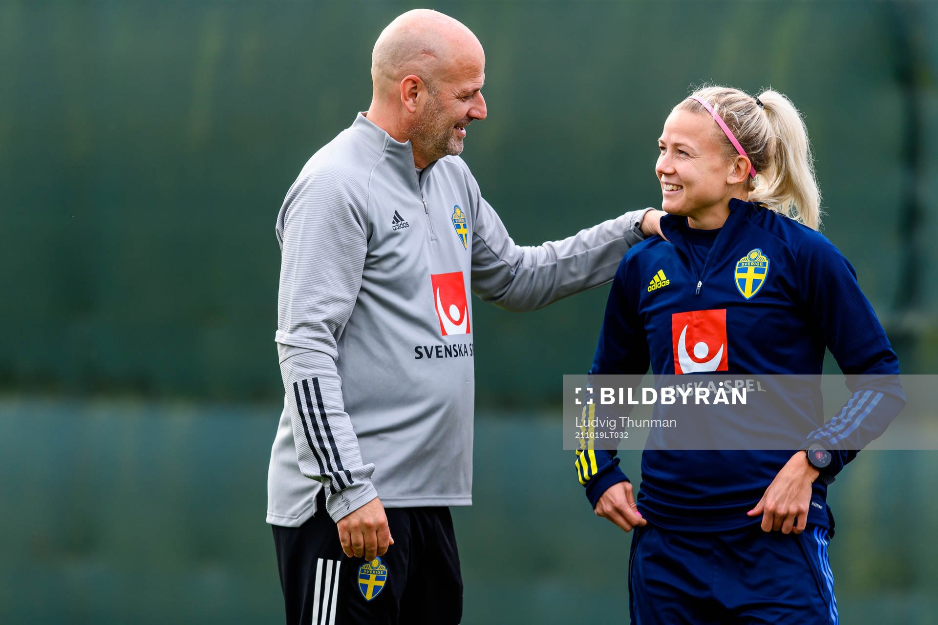 Magnus Wikman, assistant coach and Hanna Glas of the