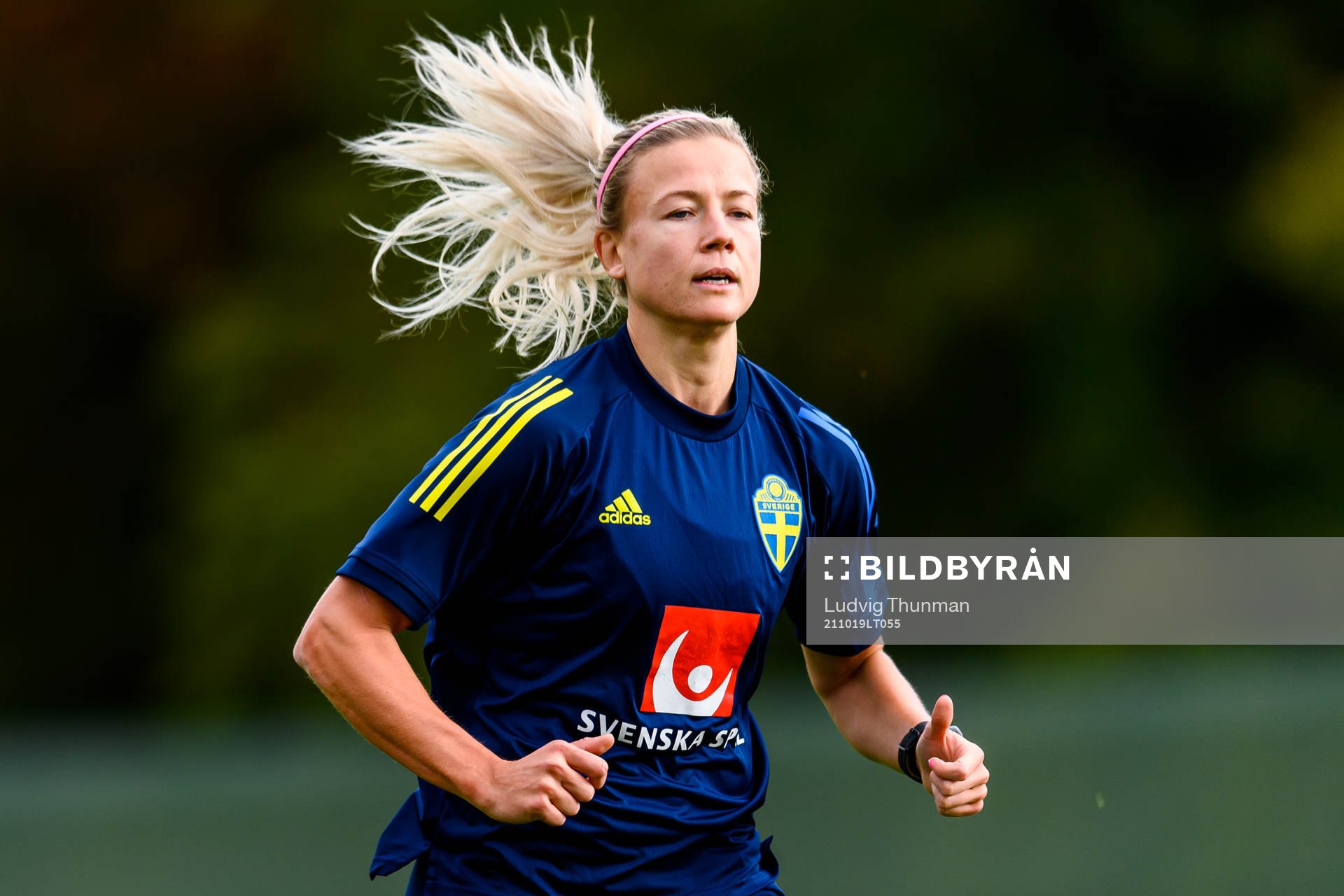 Hanna Glas of the Swedish women's national football team