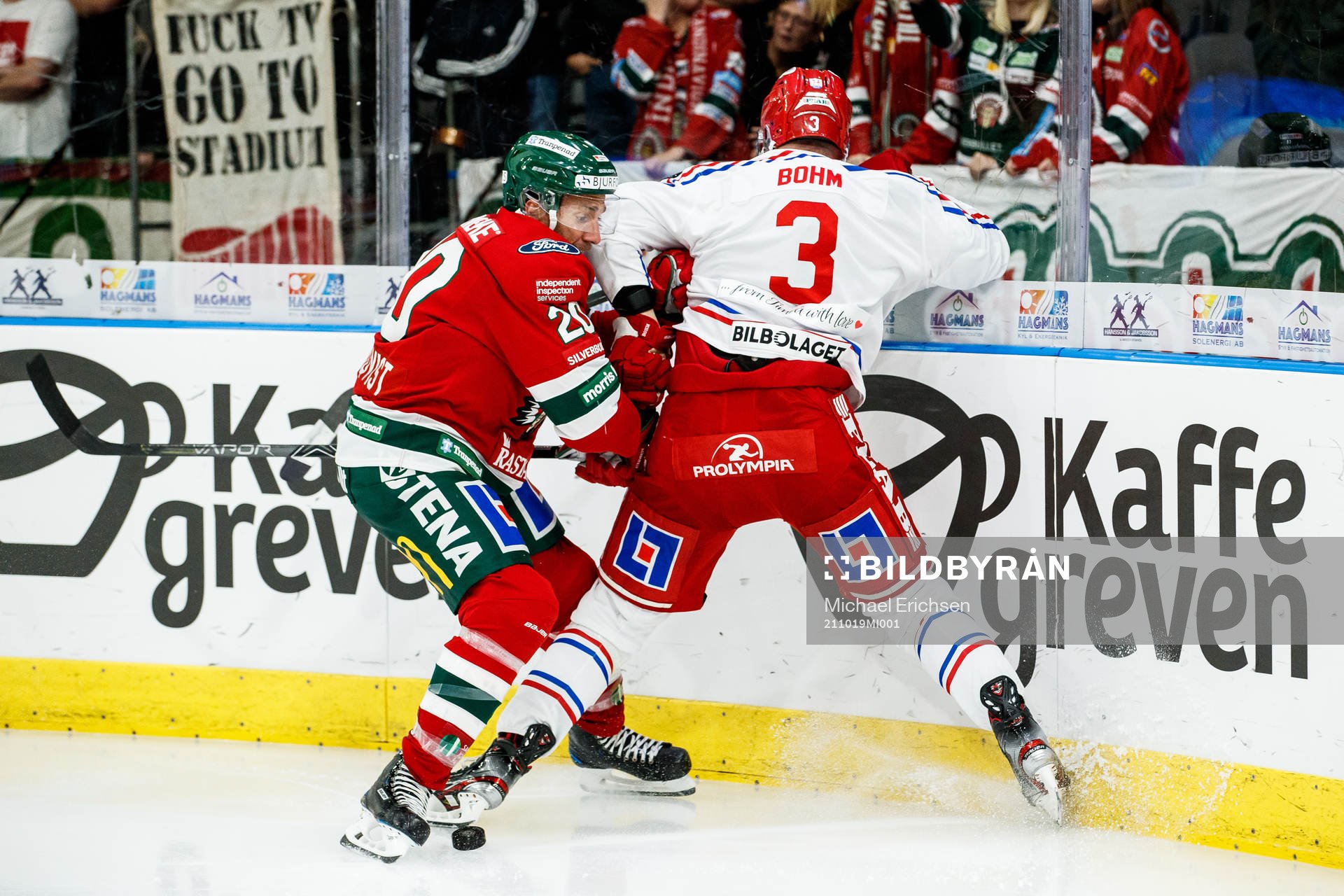 Frölundas Joel Lundqvist och Timrås Oliver Bohm