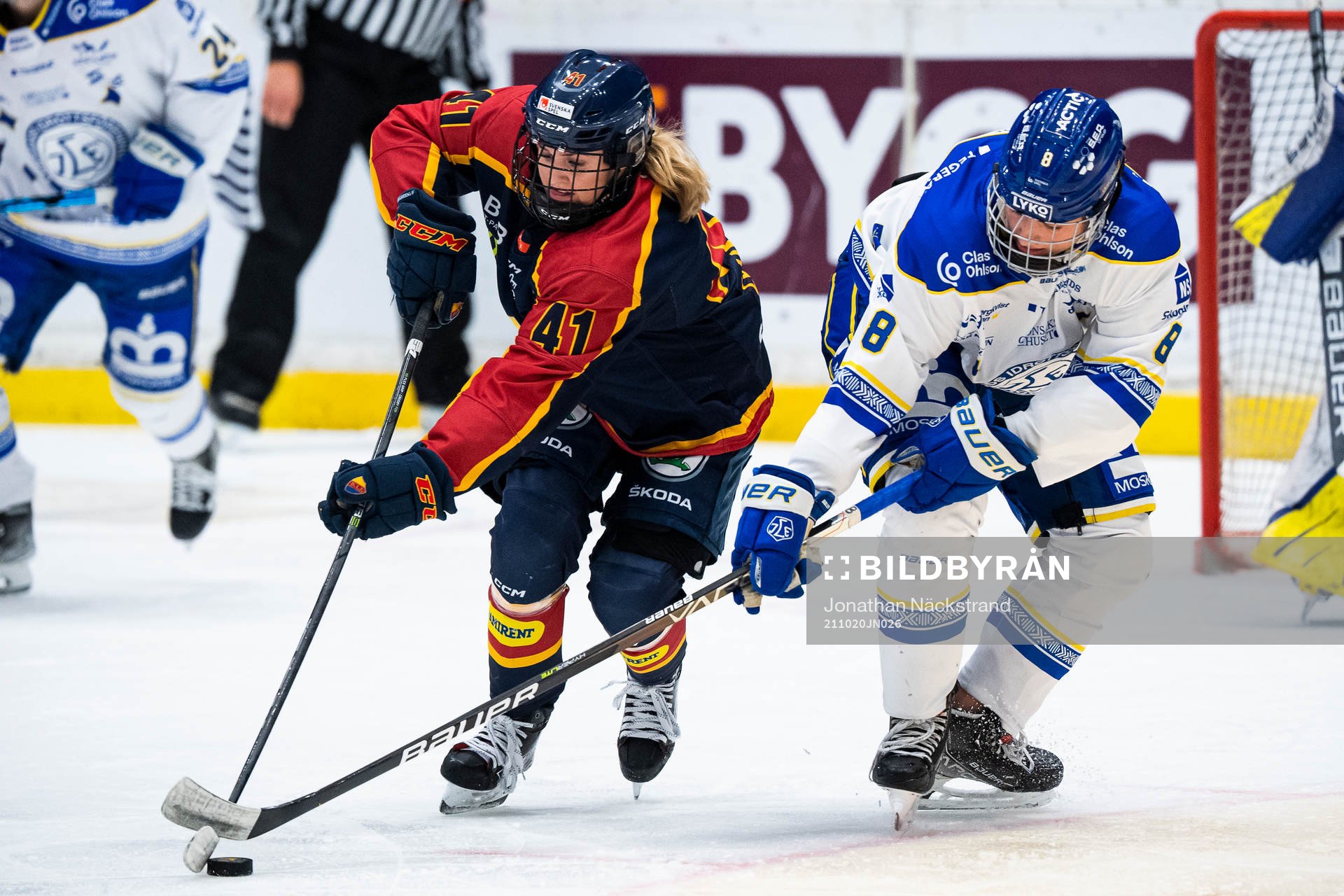 Djurgårdens Sofie Lundin och Leksands Ella Albinsson