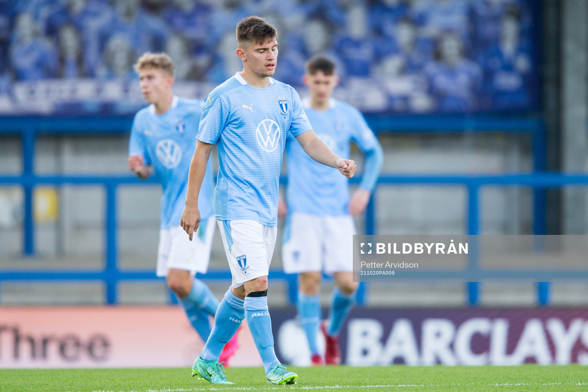Isak Bjerkebo of Malmö FF looks dejected