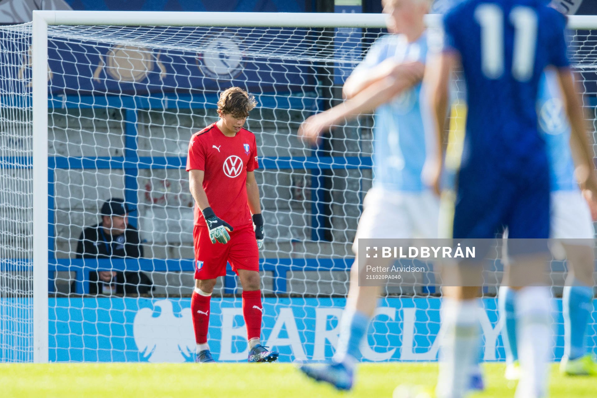 Goalkeeper Melker Ellborg looks dejected