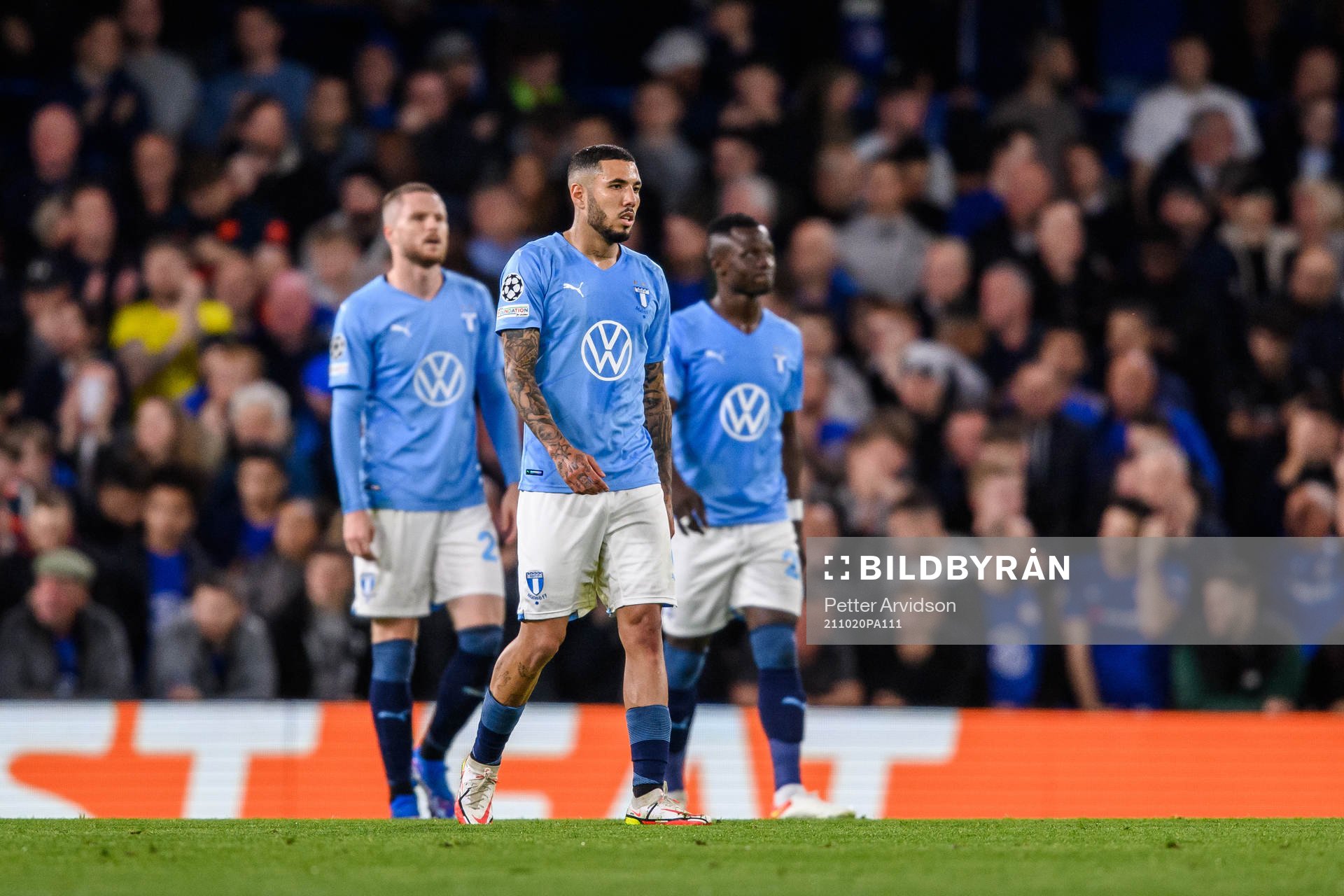 Sergio Pena of Malmö FF looks dejected