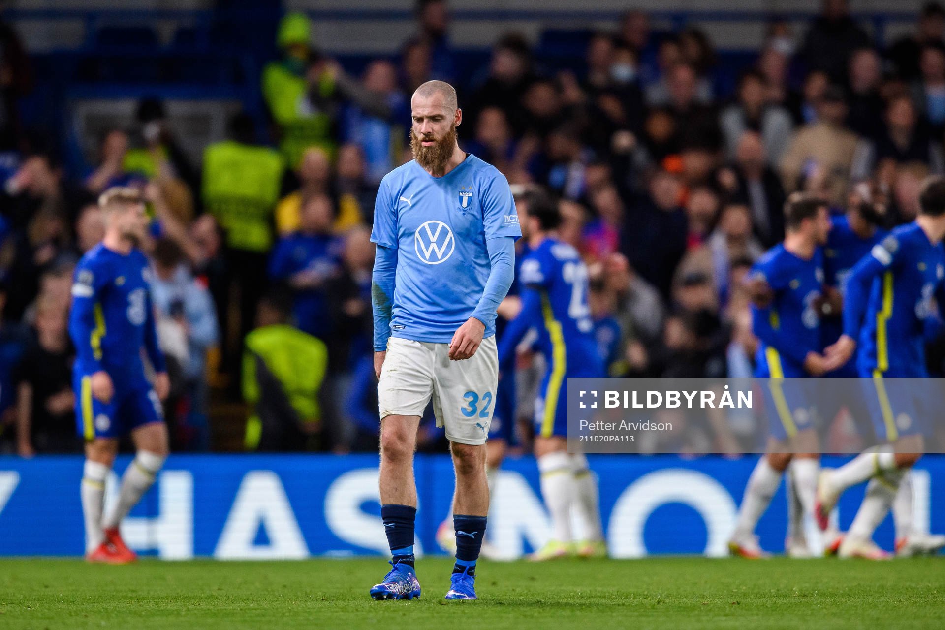 Jo Inge Berget of Malmö FF looks dejected