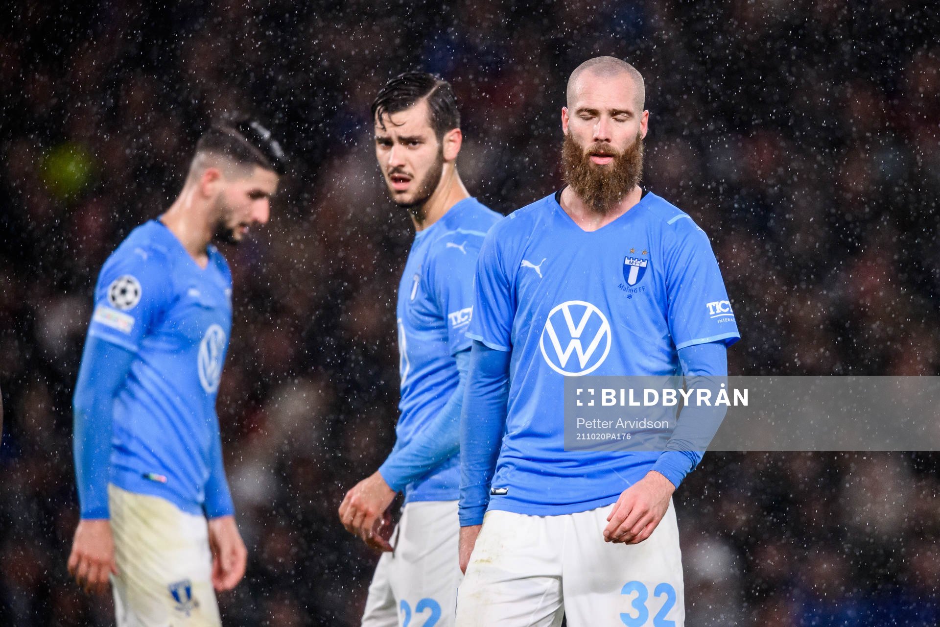Antonio Colak, Adi Nalic and Jo Inge Berget of Malmö FF