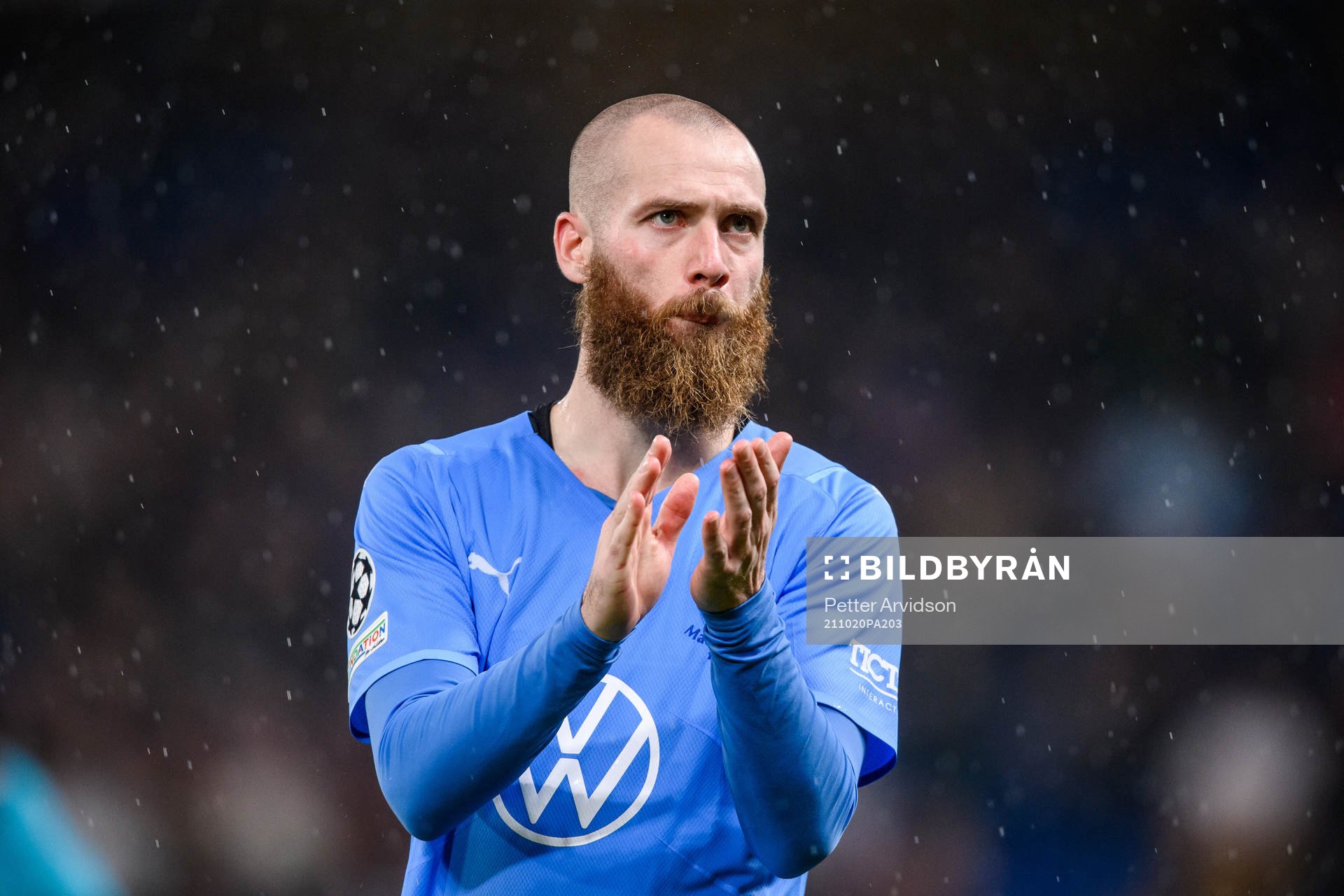 Jo Inge Berget of Malmö FF looks dejected