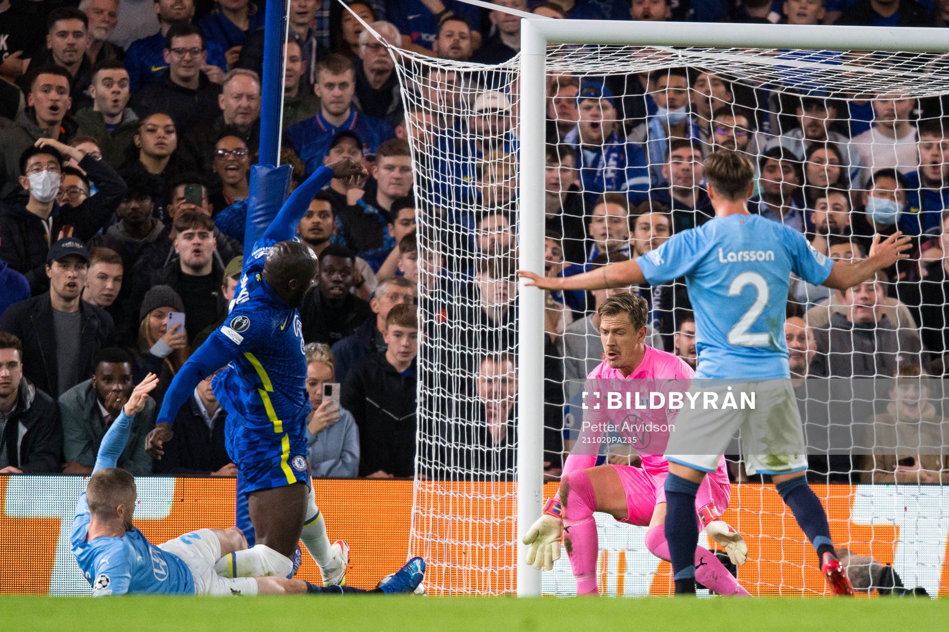 Lasse Nielsen of Malmö FF in a penalty situation against