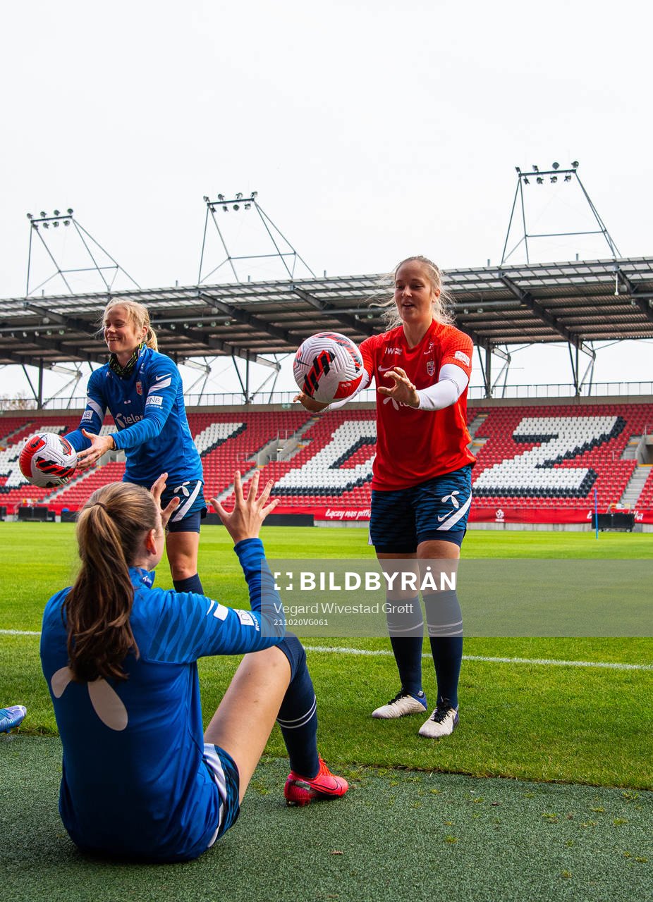 Goalkeeper Aurora Mikalsen of the Norwegian women's