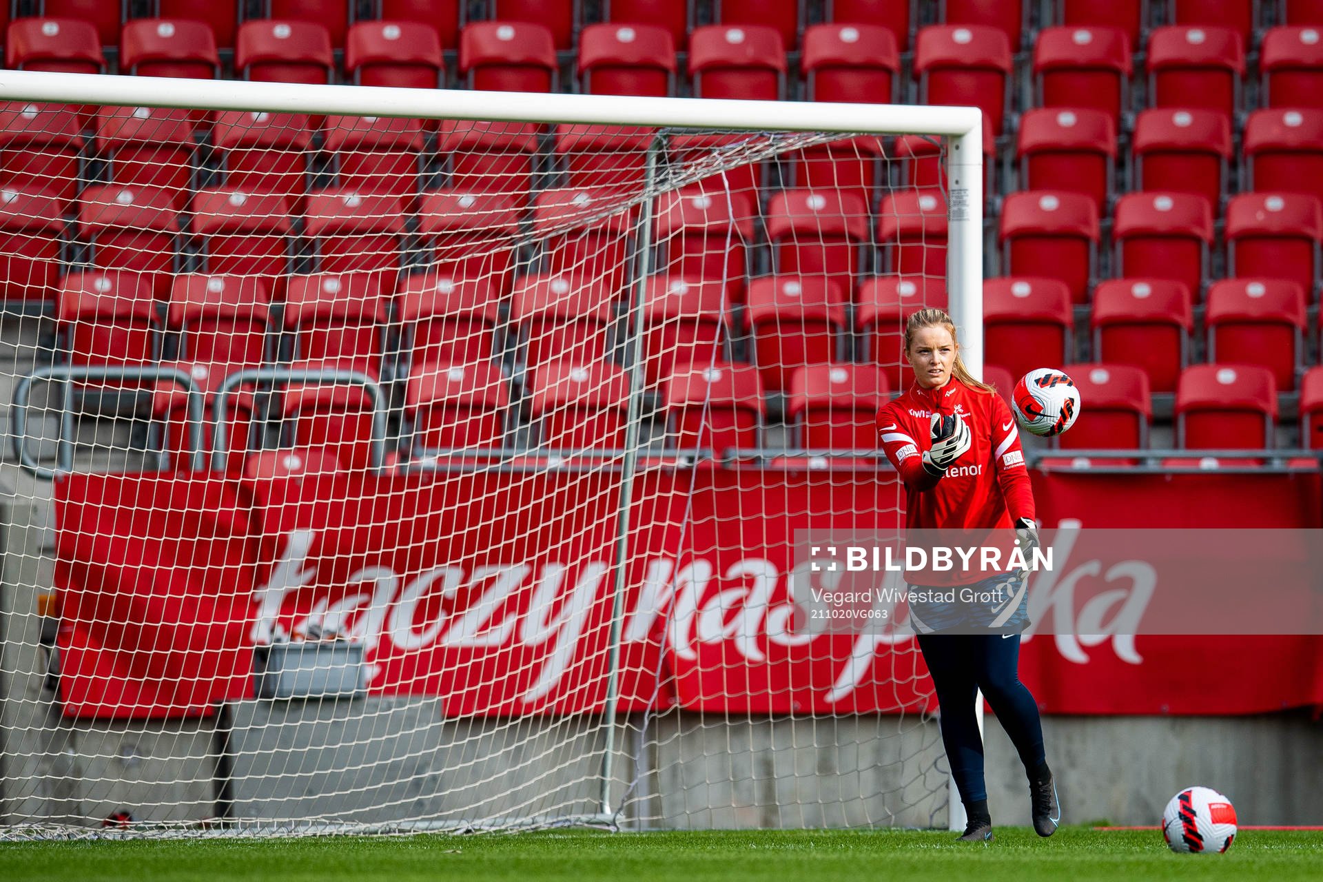 Goalkeeper Guro Pettersen of the Norwegian women's national