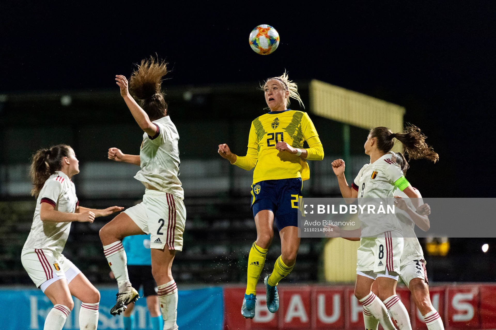 Freja Olofsson of Sweden during the international friendly football match between Sweden and Belgium on October 21, 2021 in Hässleholm.