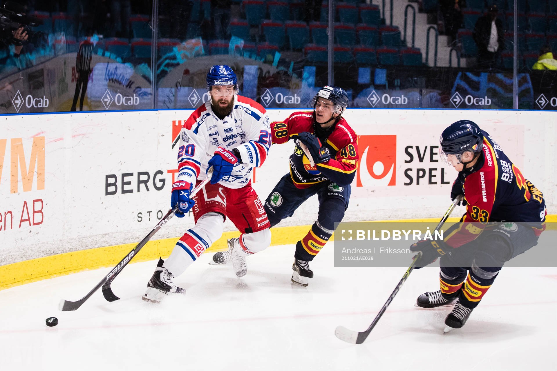 Oskarshamns Hynek Zohorna och Djurgårdens Pontus Johansson