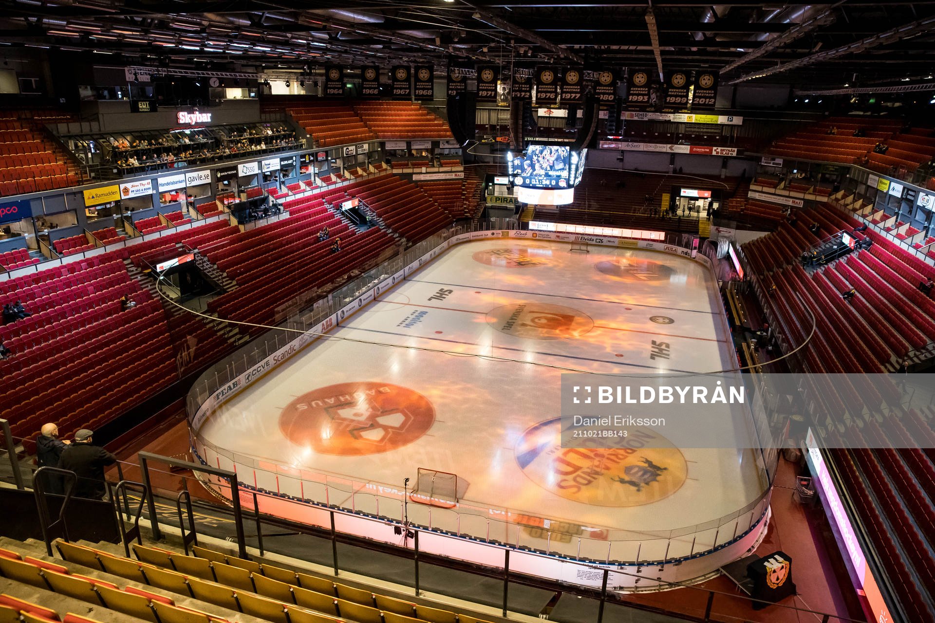 Monitor ERP Arena innan ishockeymatchen i SHL mellan