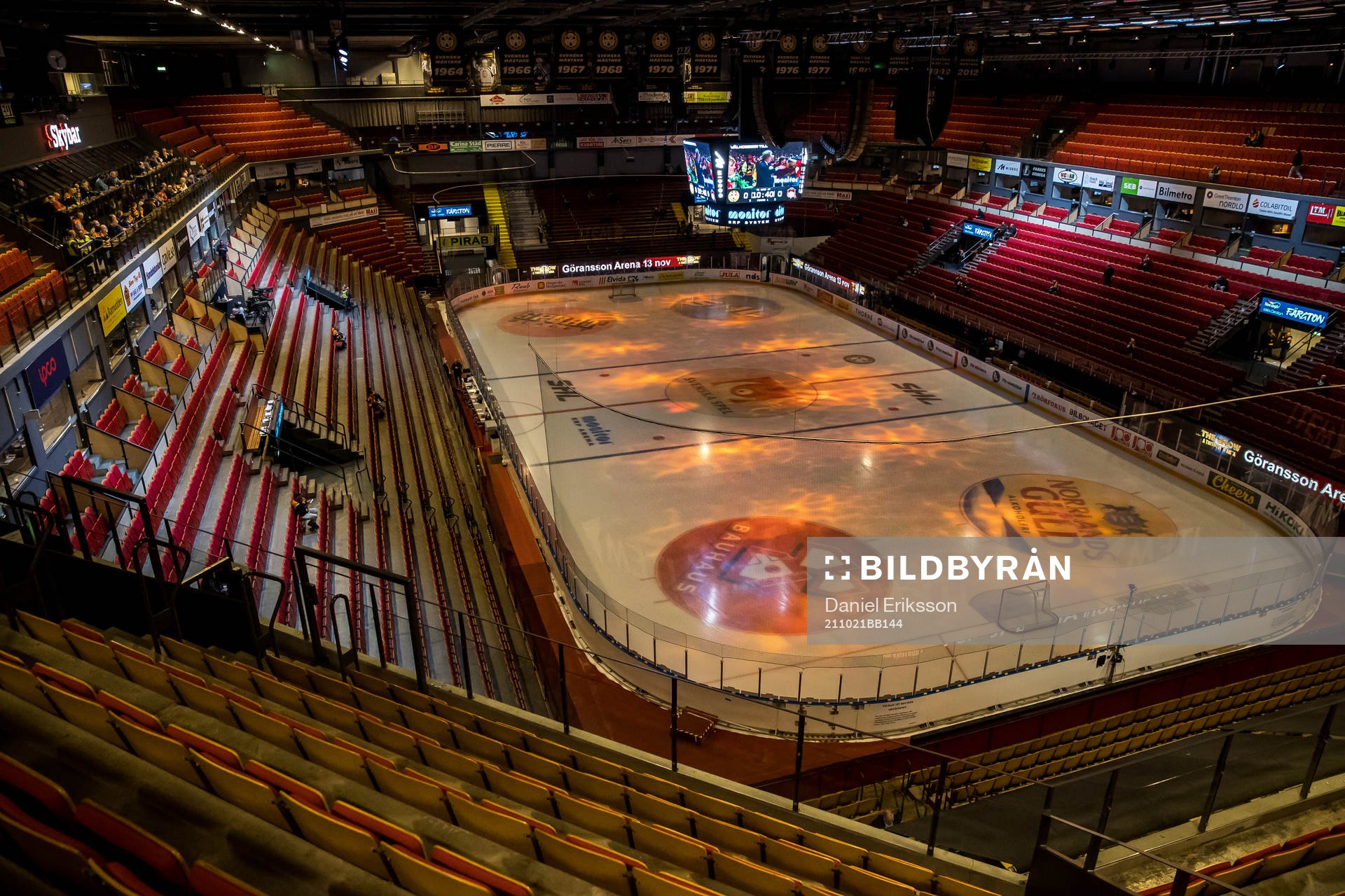 Monitor ERP Arena innan ishockeymatchen i SHL mellan