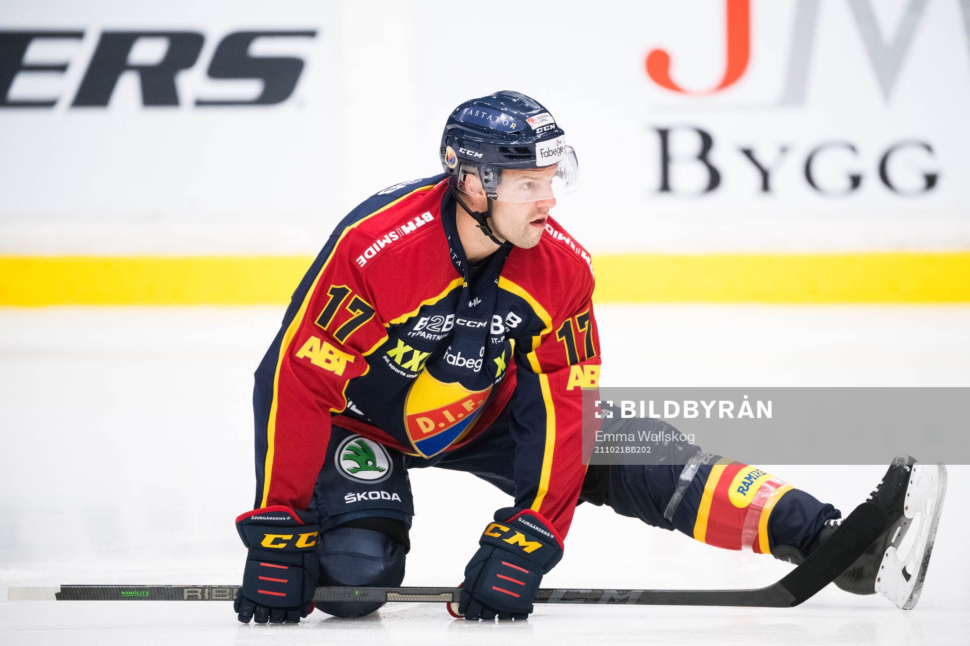 Djurgårdens Marc-Andre Gragnani innan ishockeymatchen i