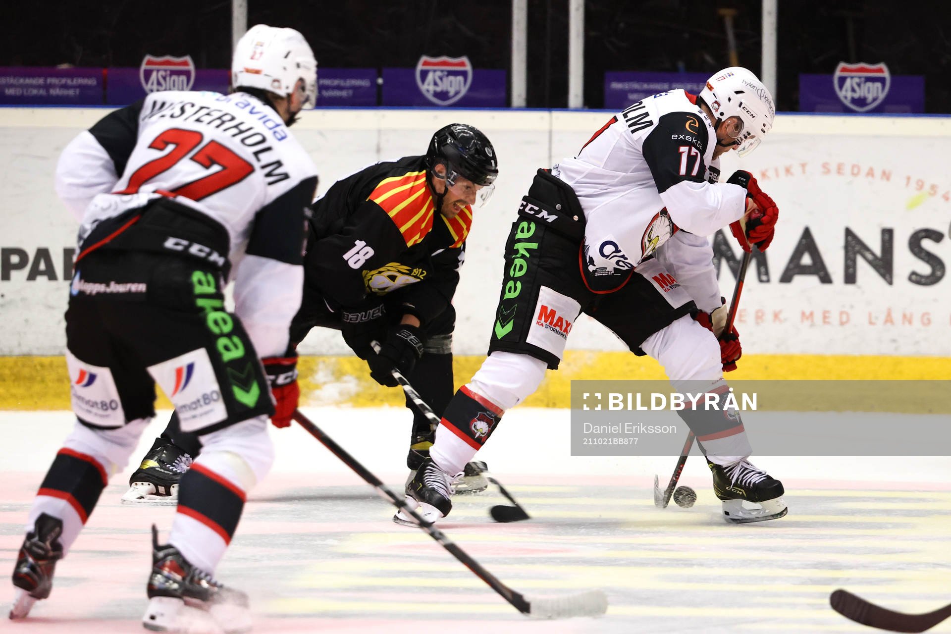 Brynäs Anton Rödin och Malmö Redhawks Pathrik Westerholm