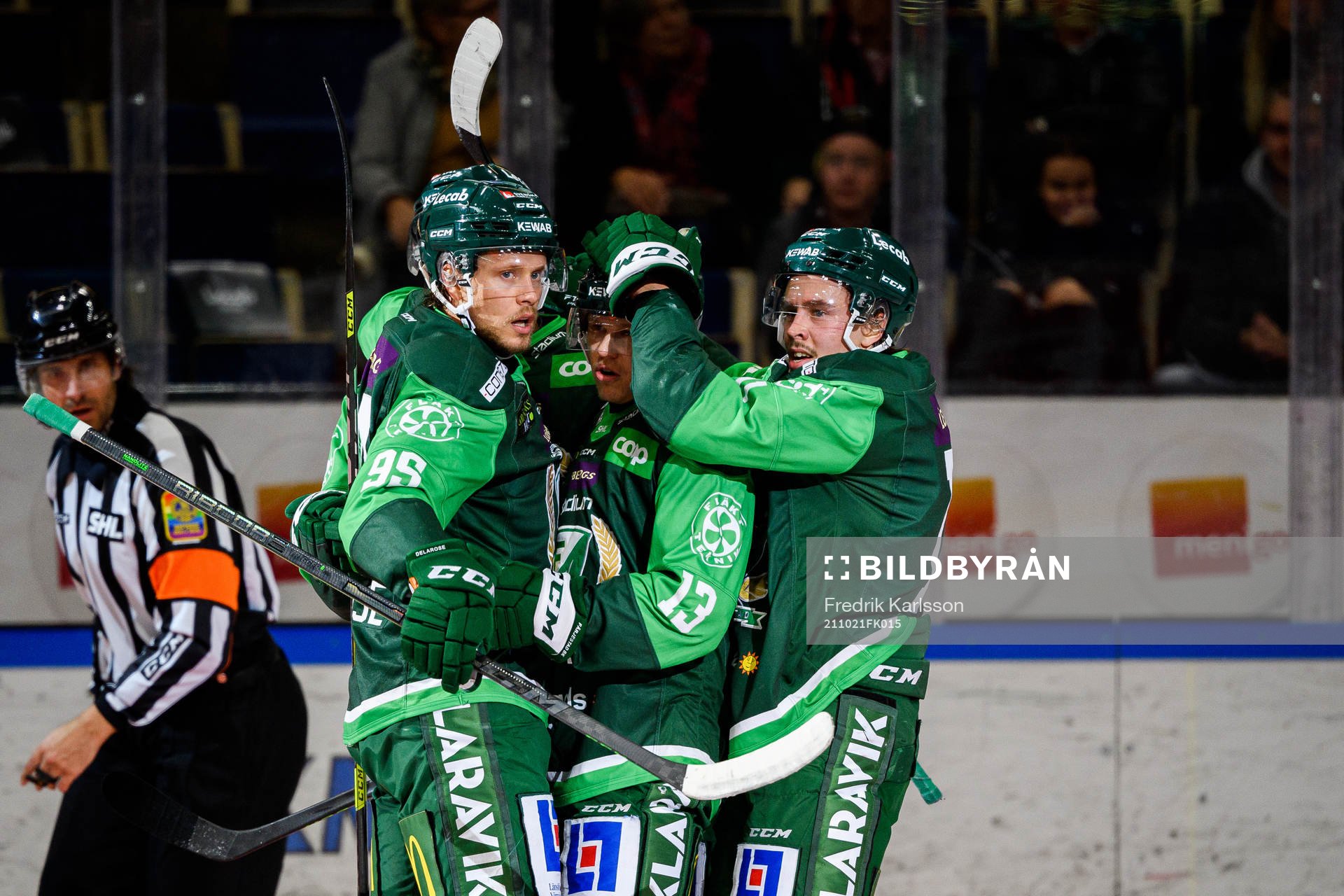 Färjestads Jacob de la Rose, Daniel Viksten och Joakim