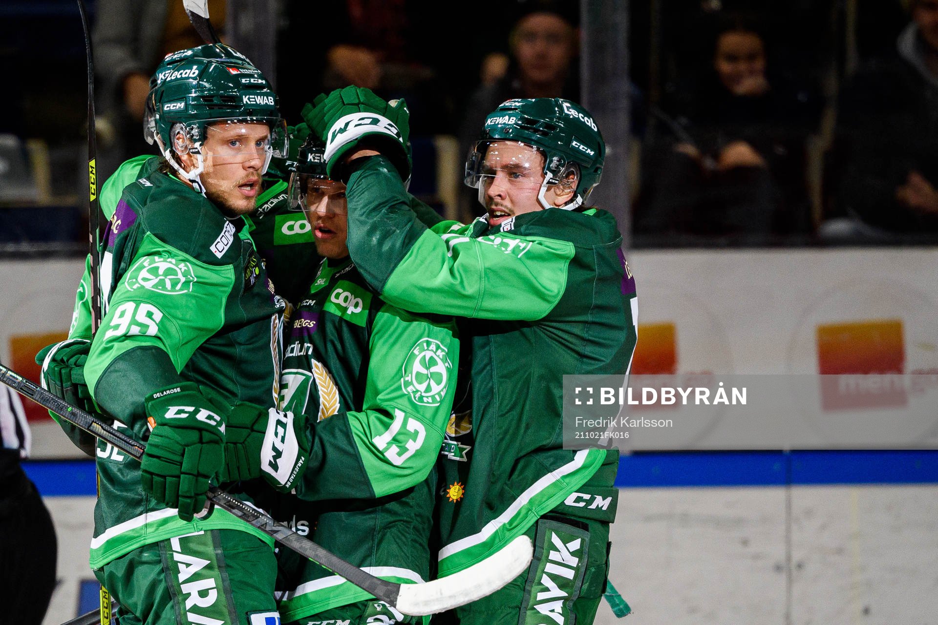 Färjestads Jacob de la Rose, Daniel Viksten och Joakim