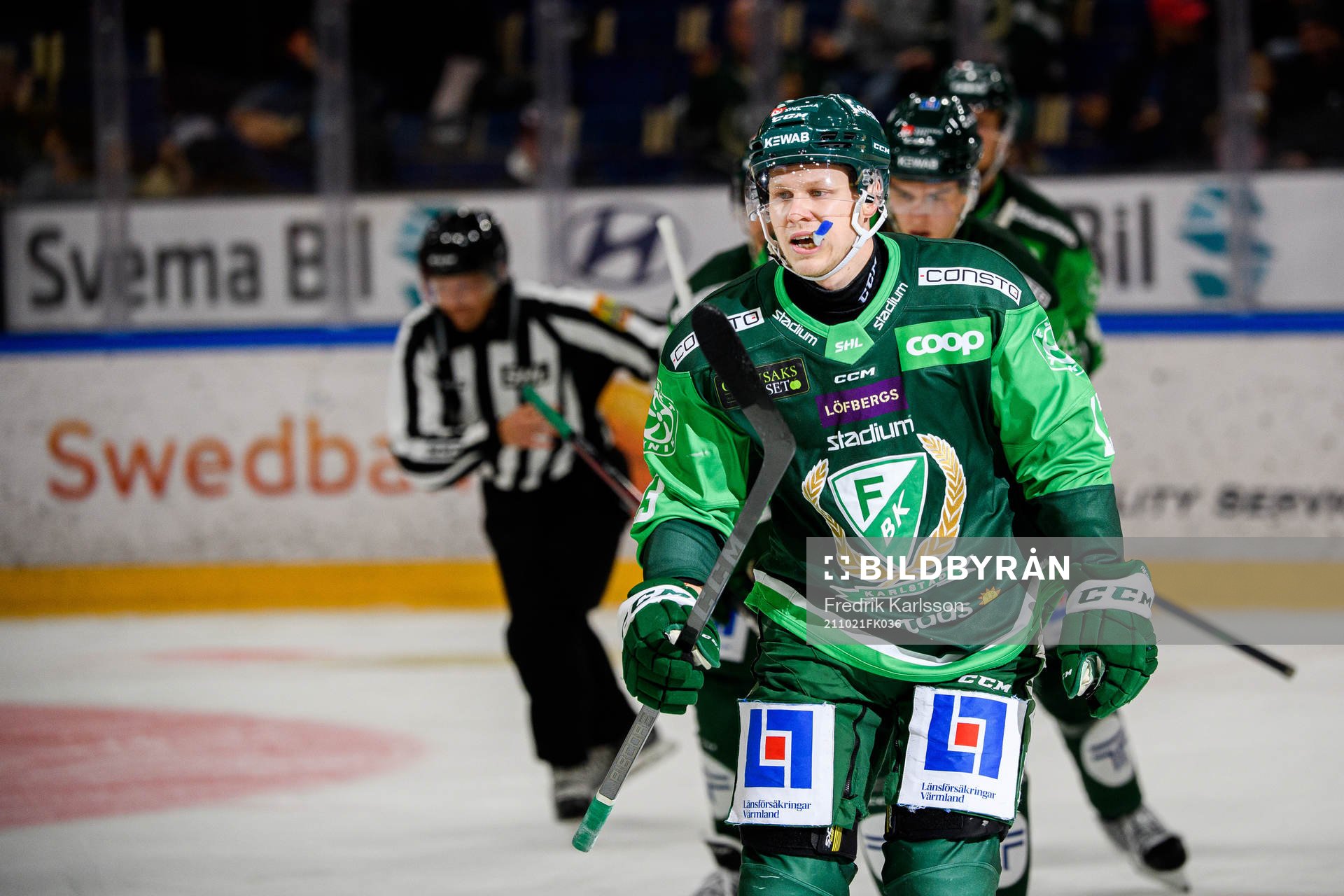 Färjestads Daniel Viksten jublar