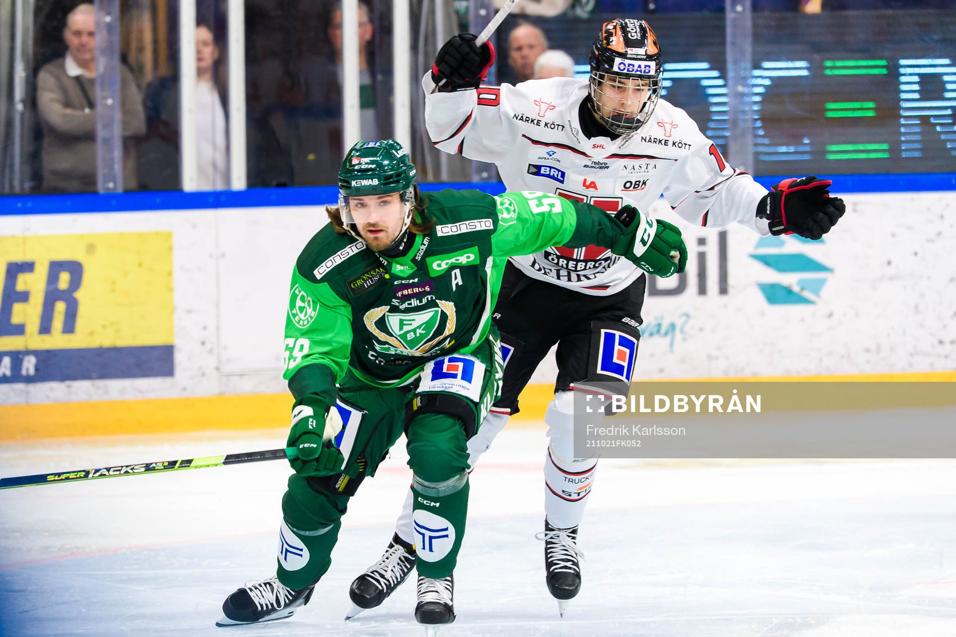 Färjestads Linus Johansson och Örebros Leo Carlsson