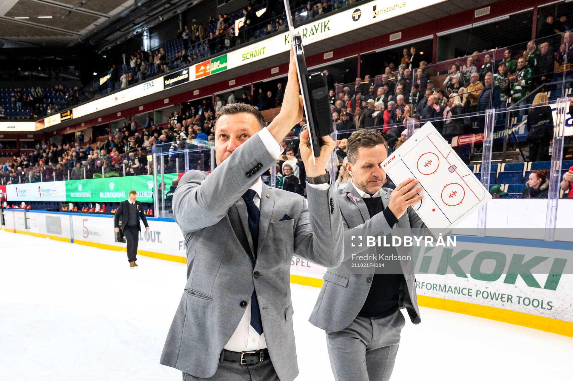 Färjestads assisterande tränare Pelle Prestberg och
