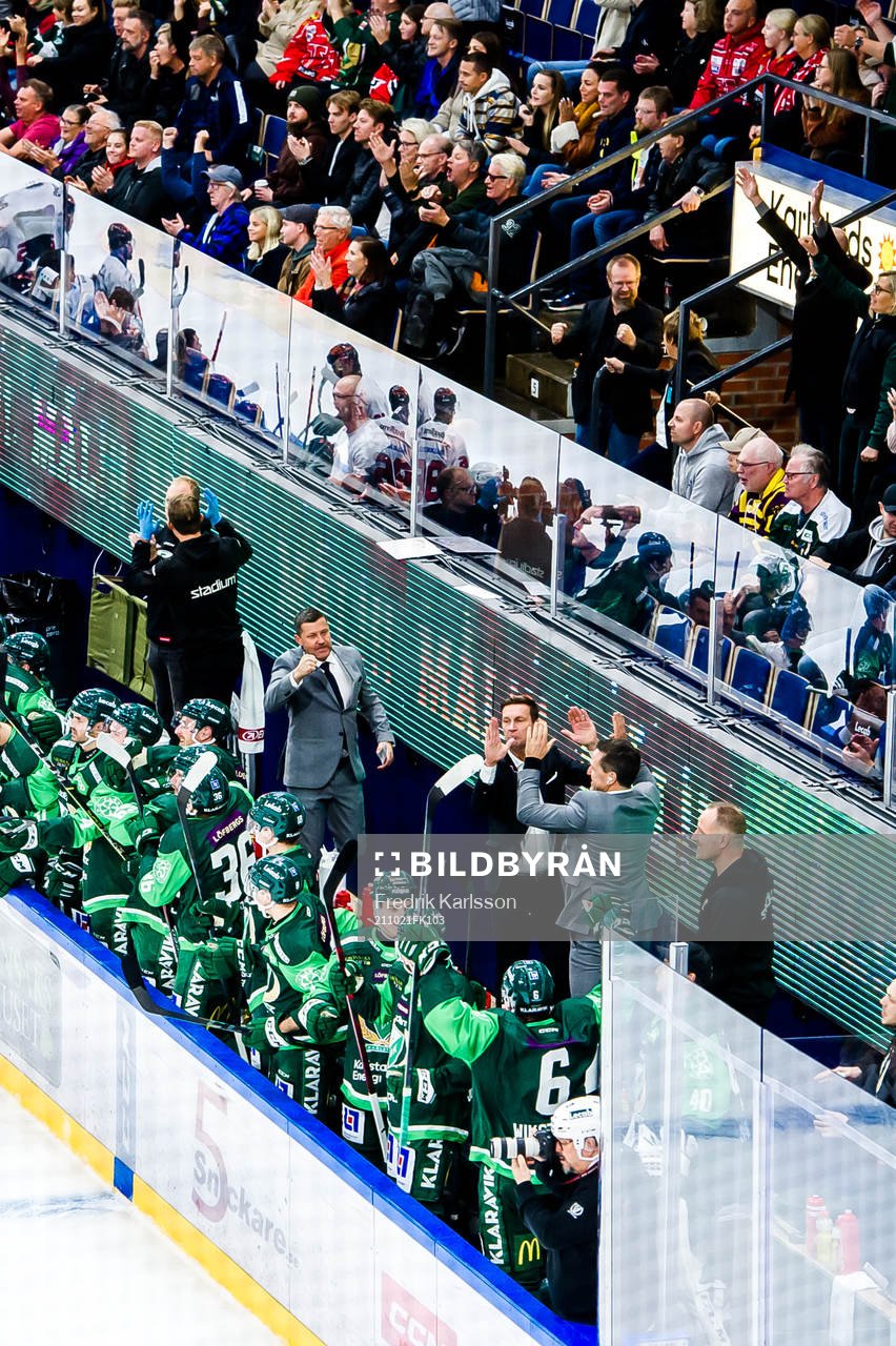 Färjestads spelare jublar