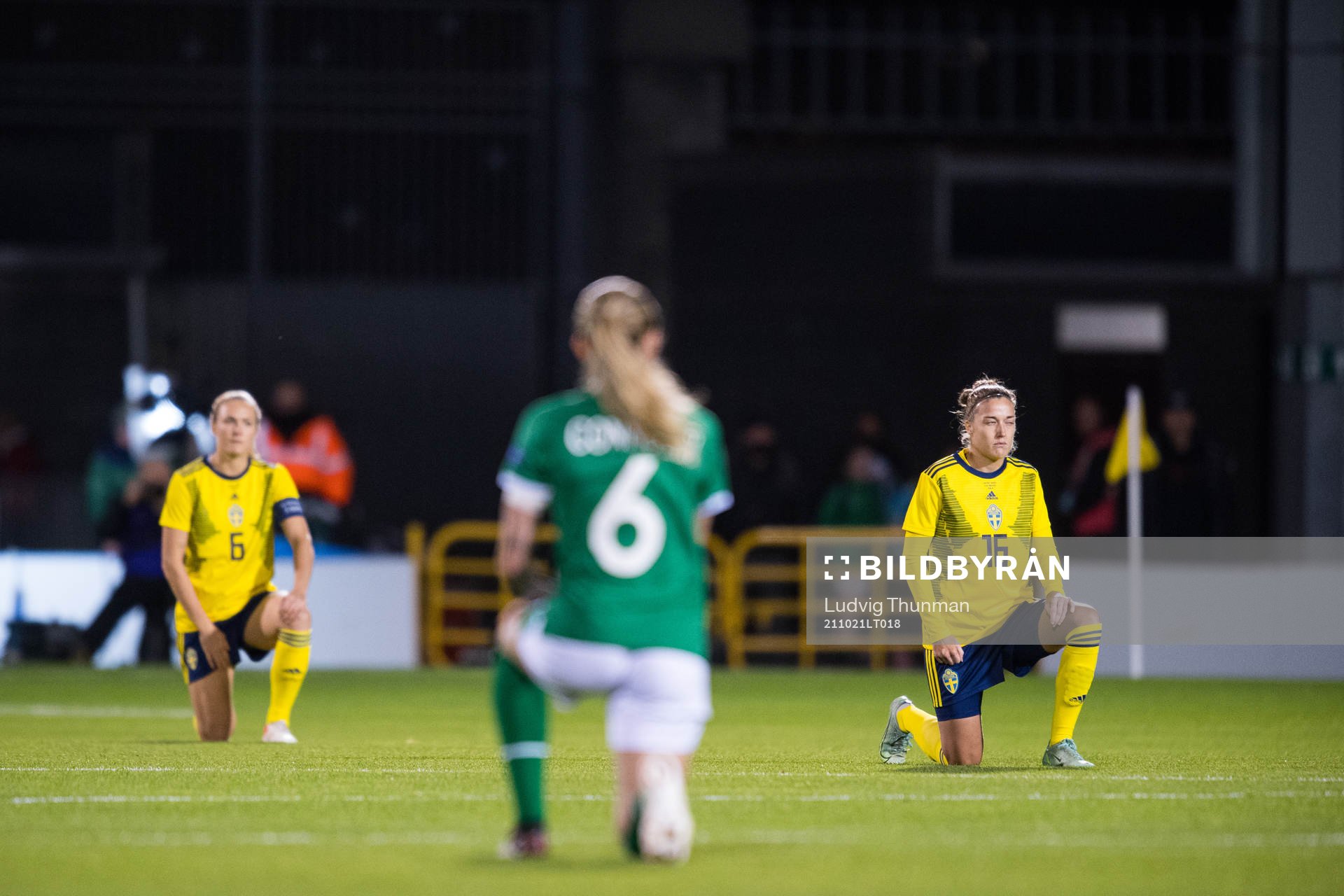 Magdalena Eriksson and Filippa Angeldahl of Sweden takes a
