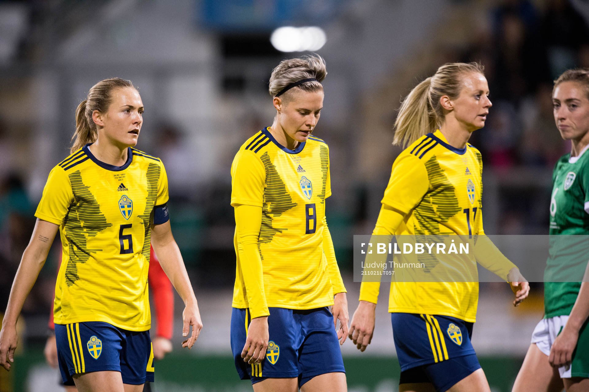Magdalena Eriksson, Lina Hurtig and Amanda Ilestedt of