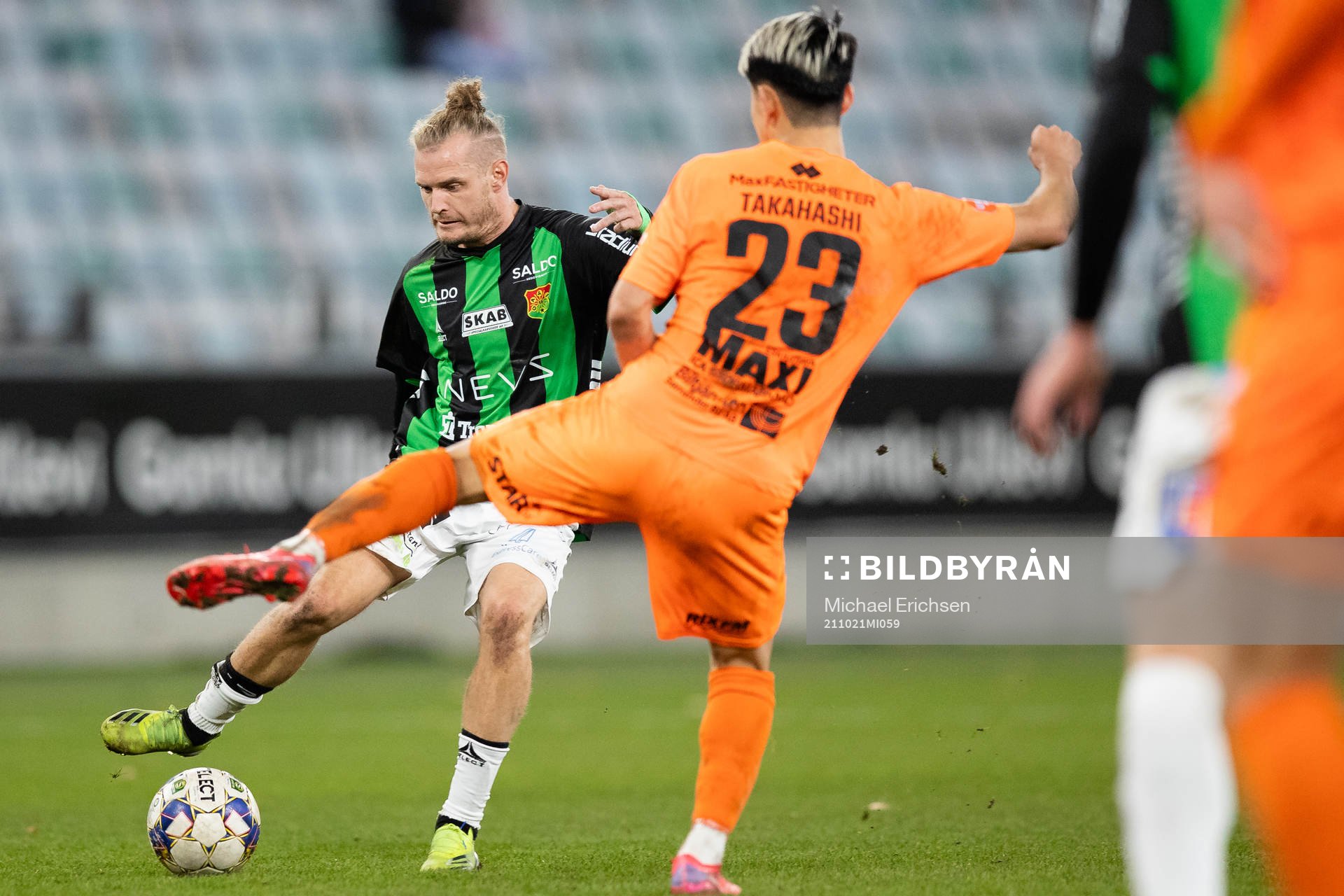 GAIS Jonas Lindberg mot AFC Eskilstunas Kazuki Takahashi