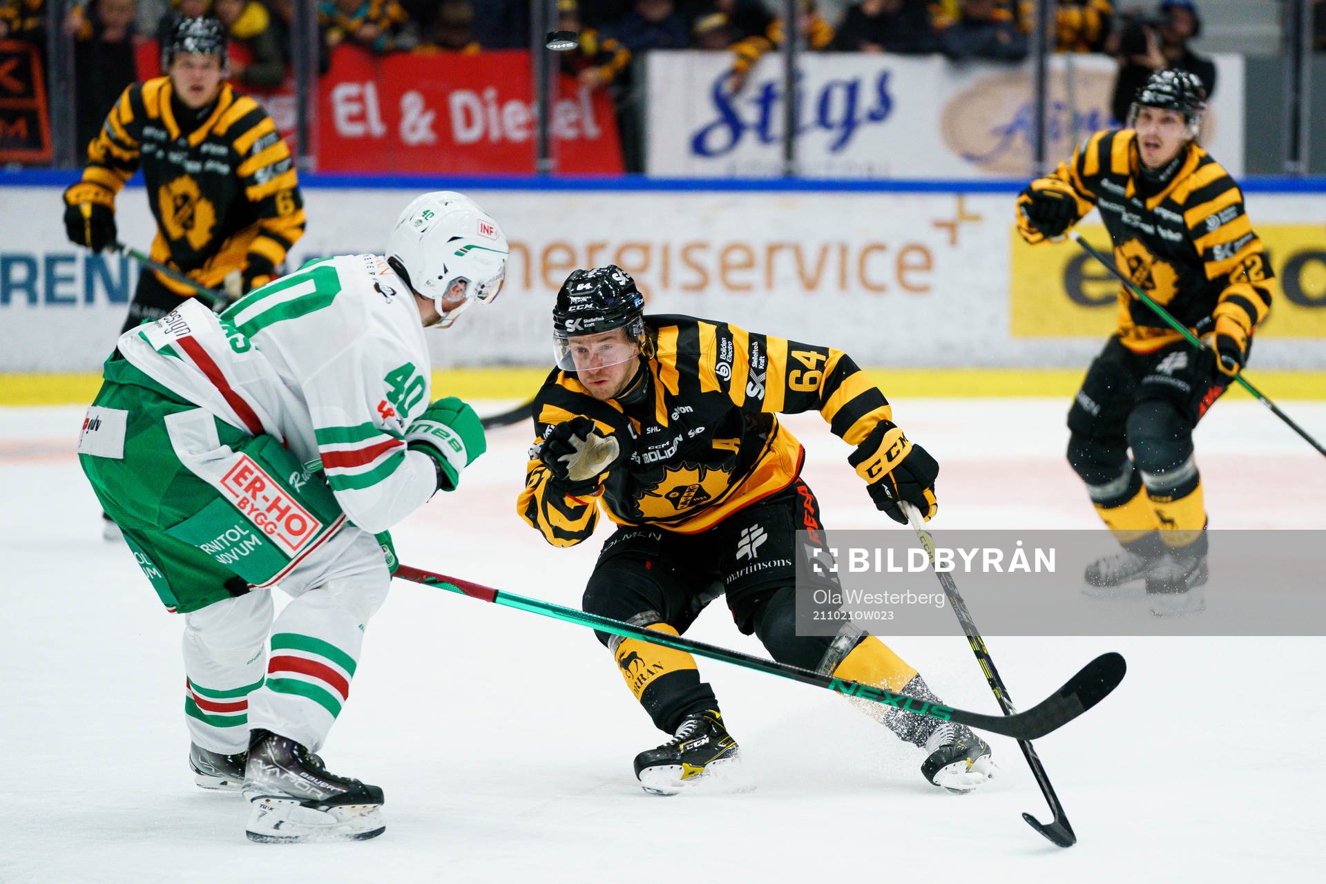 Rögles Oskar Stål Lyrenäs och Skellefteås Jonathan Pudas