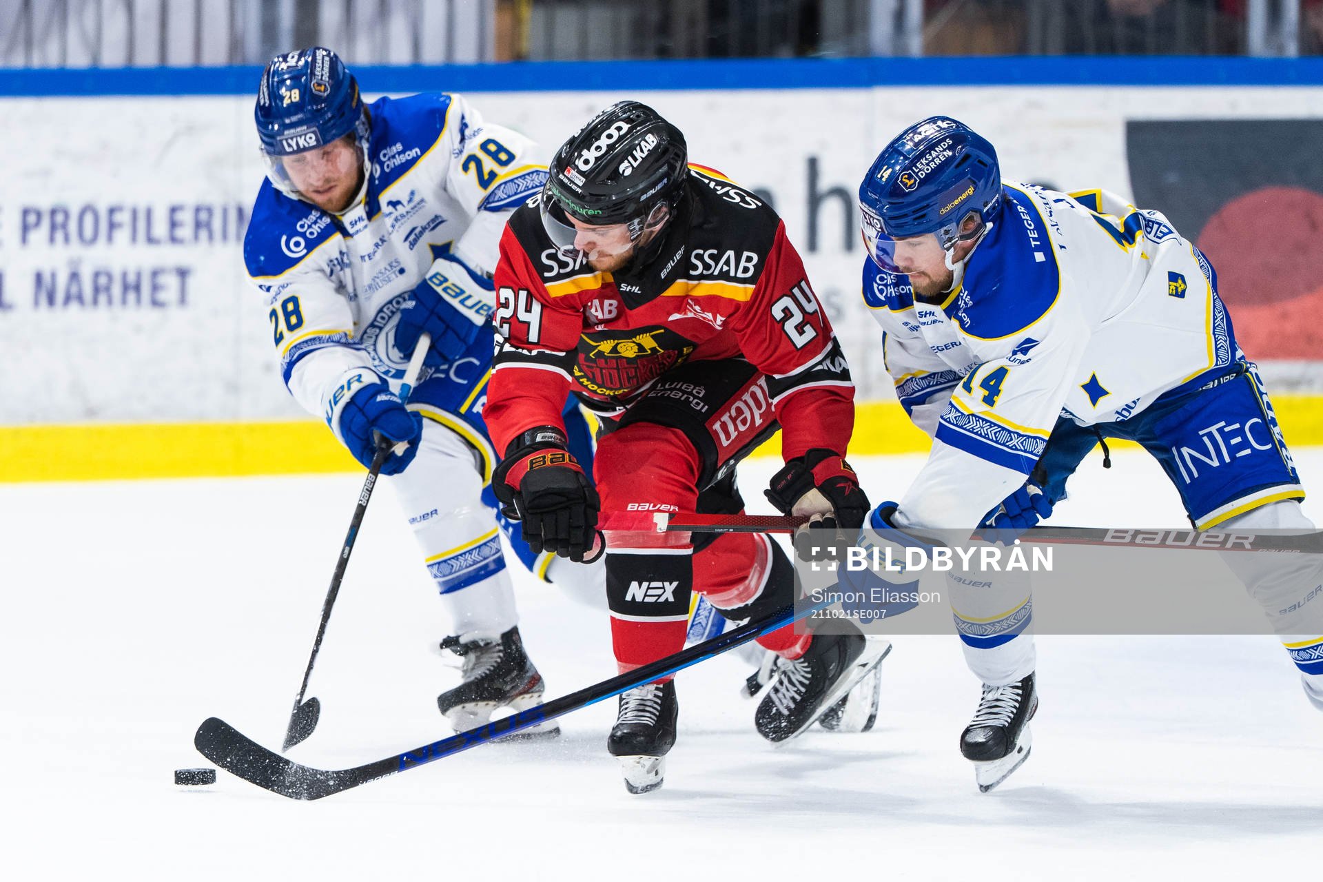 Leksands Justin Kloos, Luleås Brendan Shinnimin och