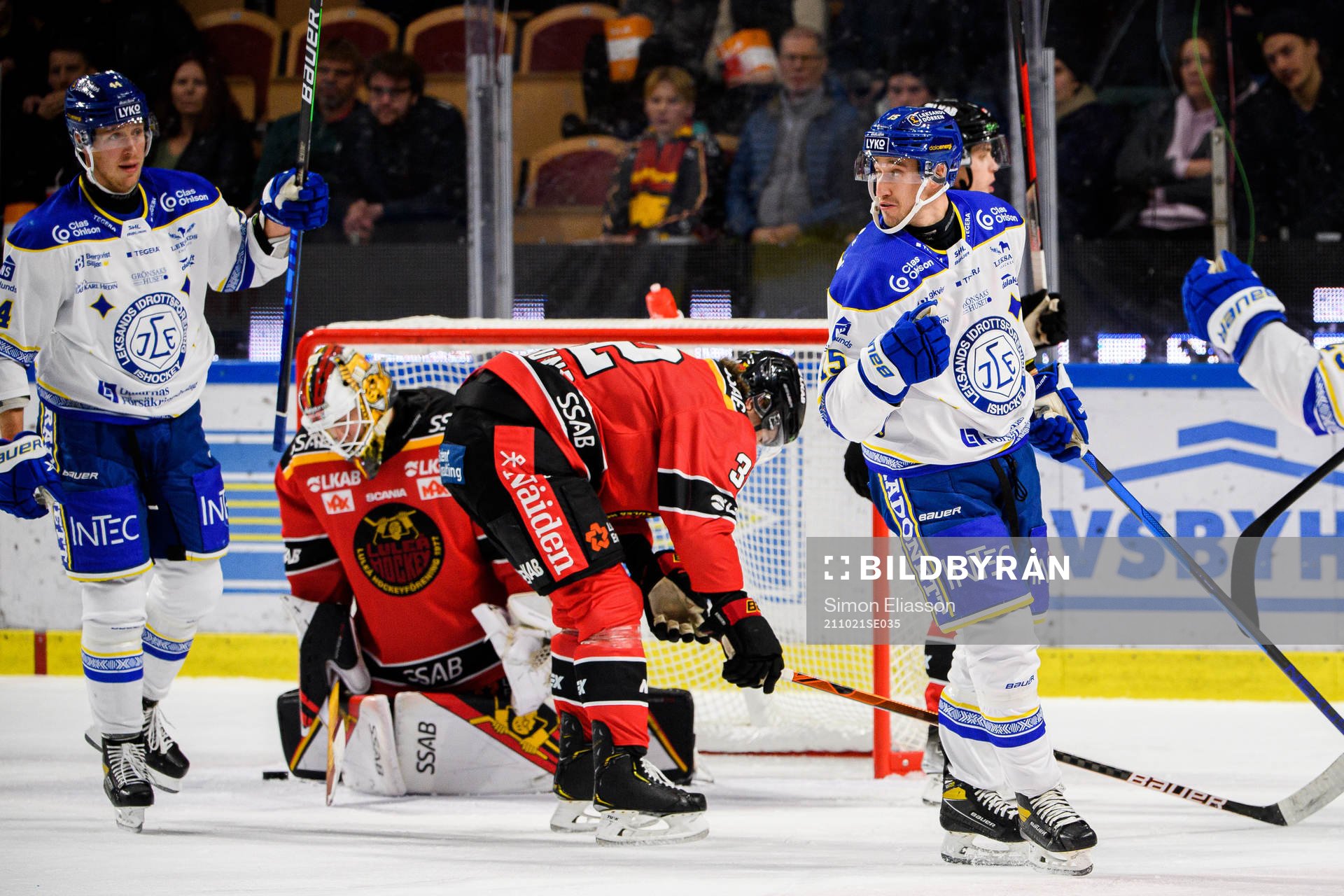 Leksands Carter Ashton och Max Veronneau jublar