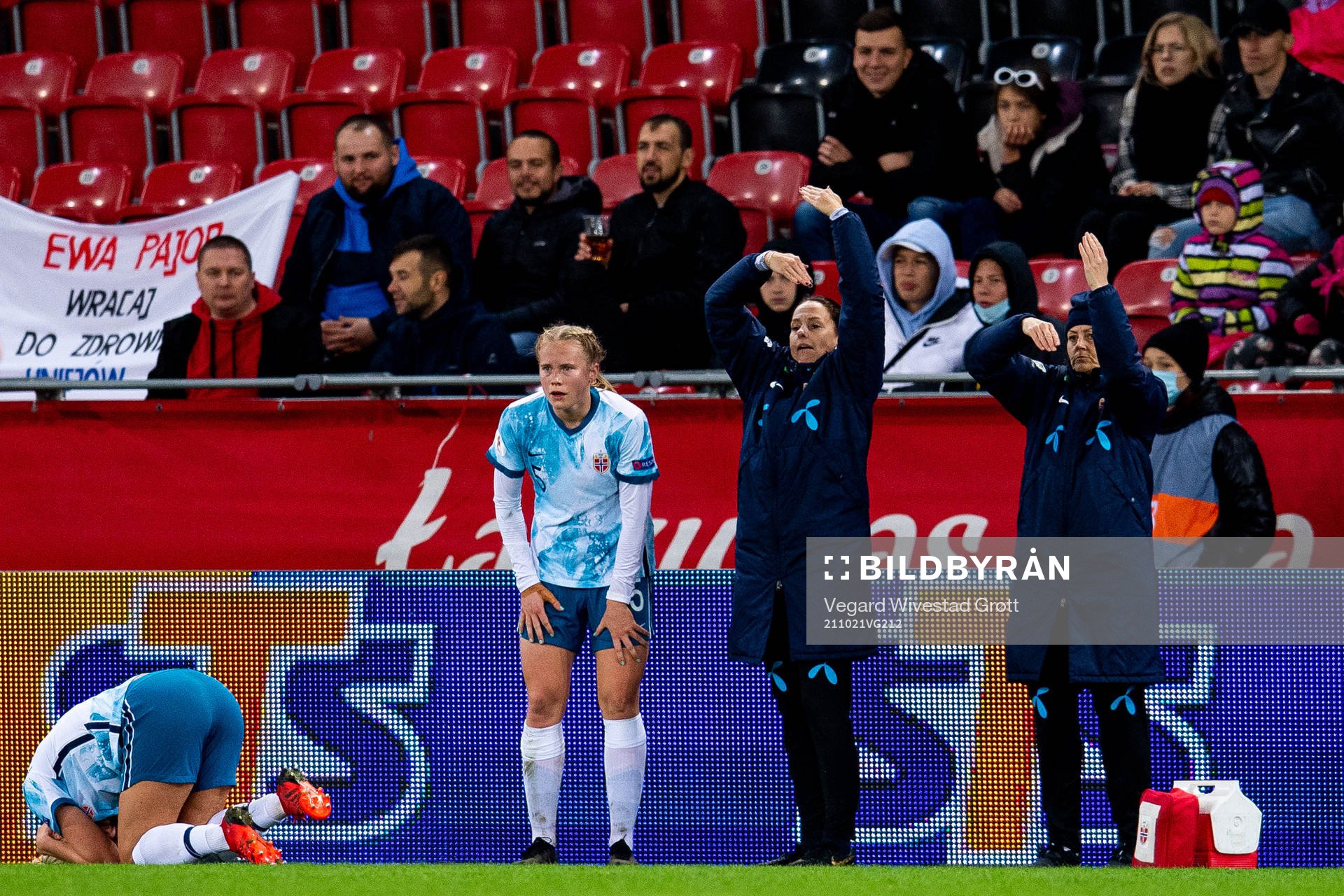 Julie Blakstad, Margareta Endresen, physio, and Anine
