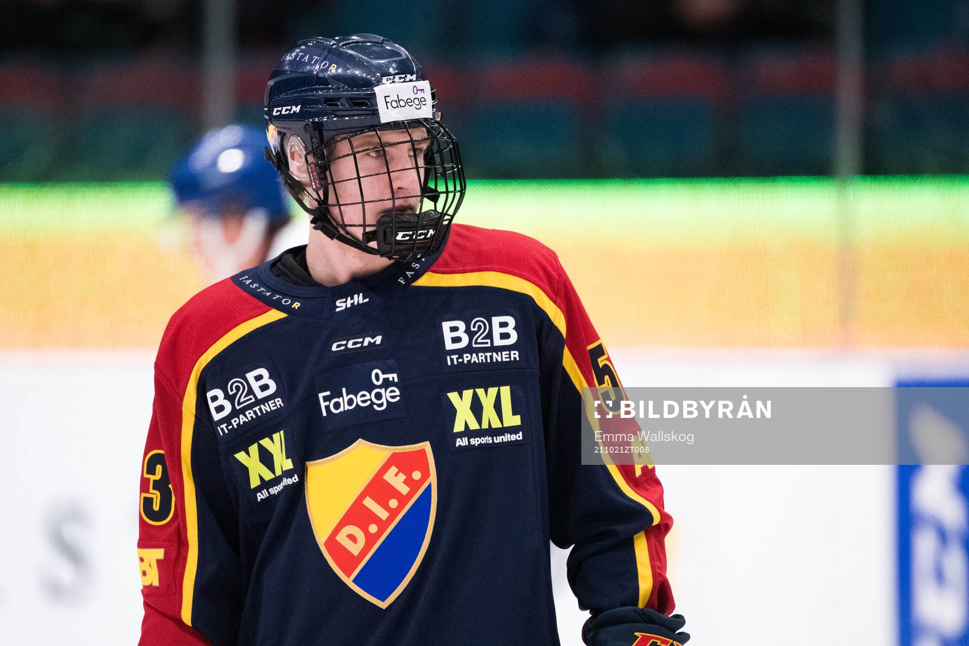 Djurgårdens Jonathan Lekkerimäki innan ishockeymatchen i