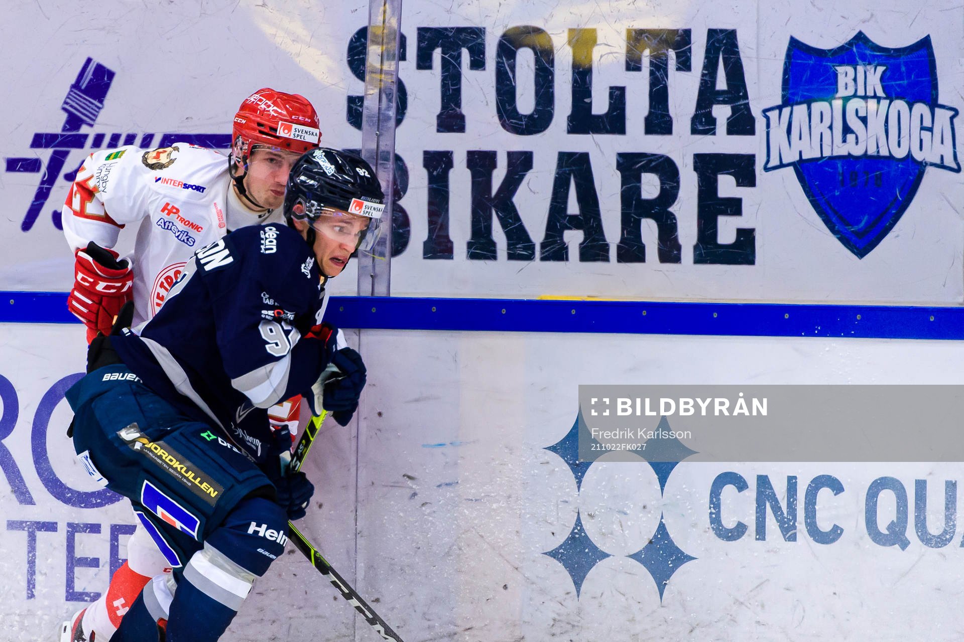 Troja-Ljungbys  William Romfors och Karlskogas Hugo