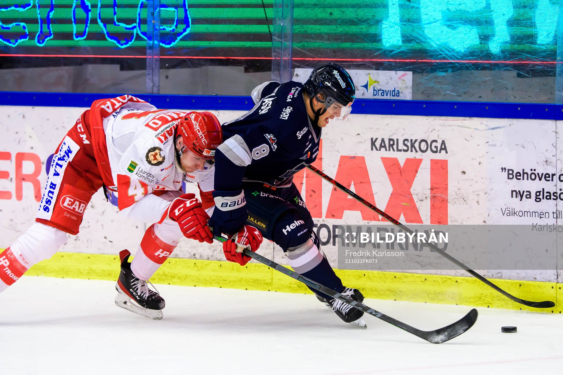 Troja-Ljungbys  Julius Vähätalo och Karlskogas Albert