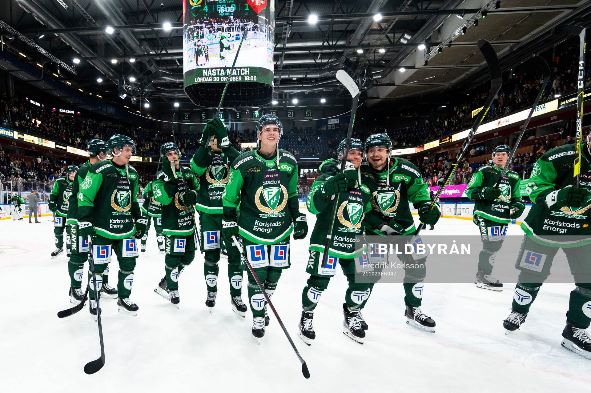 Färjestads Oscar Lawner, Albert Johansson, Marcus Nilsson