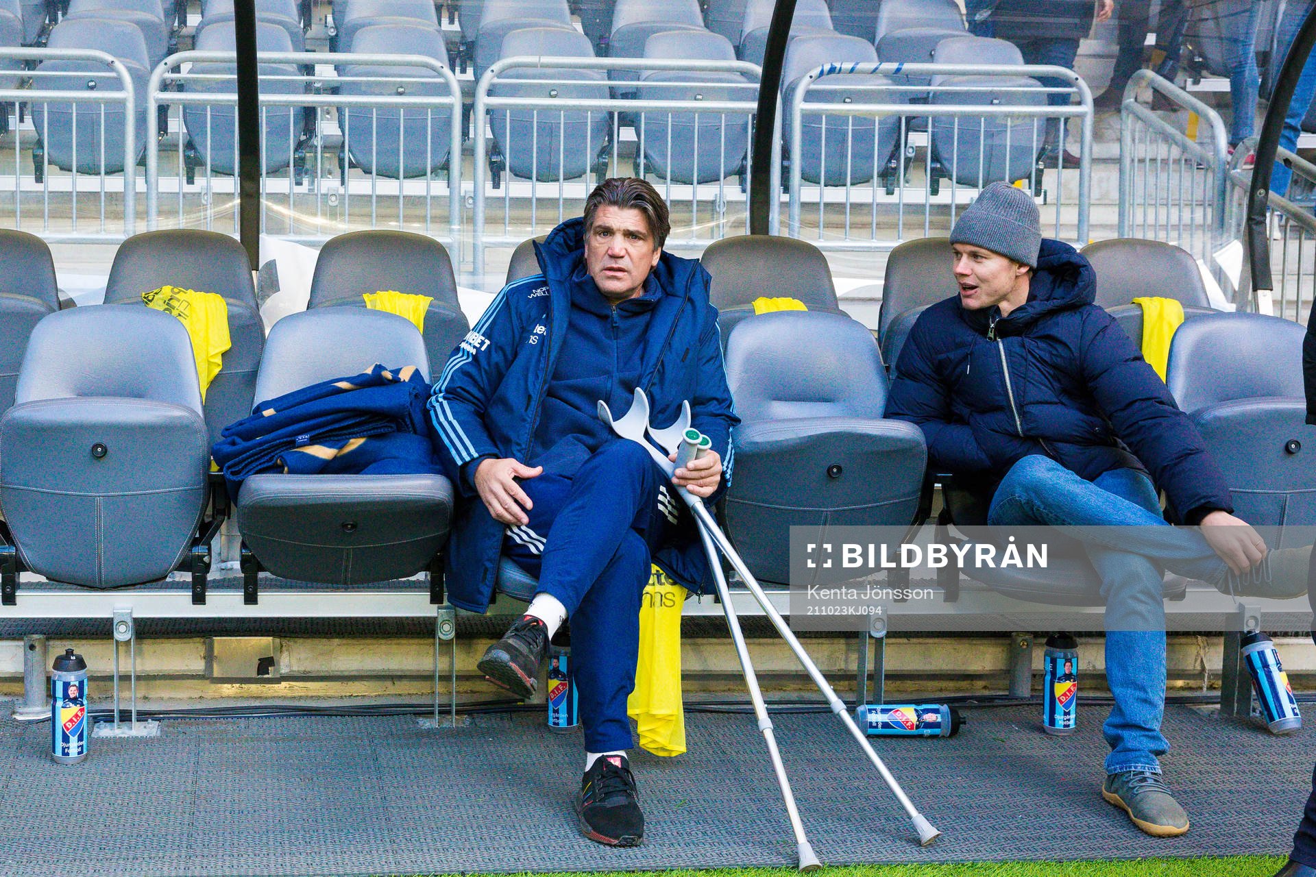 Djurgårdens sportchef Bosse Andersson och Elliot Käck