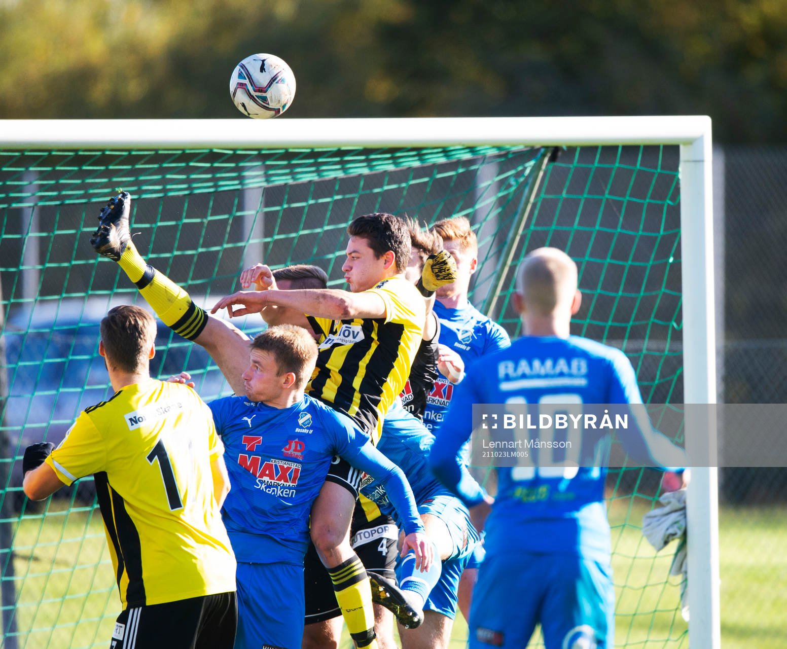 IFK Hässleholms Isak Orajärvi i matchen i division 2 mellan Nosaby IF och IFK Hässleholm i Kristianstad 23 oktober 2021.