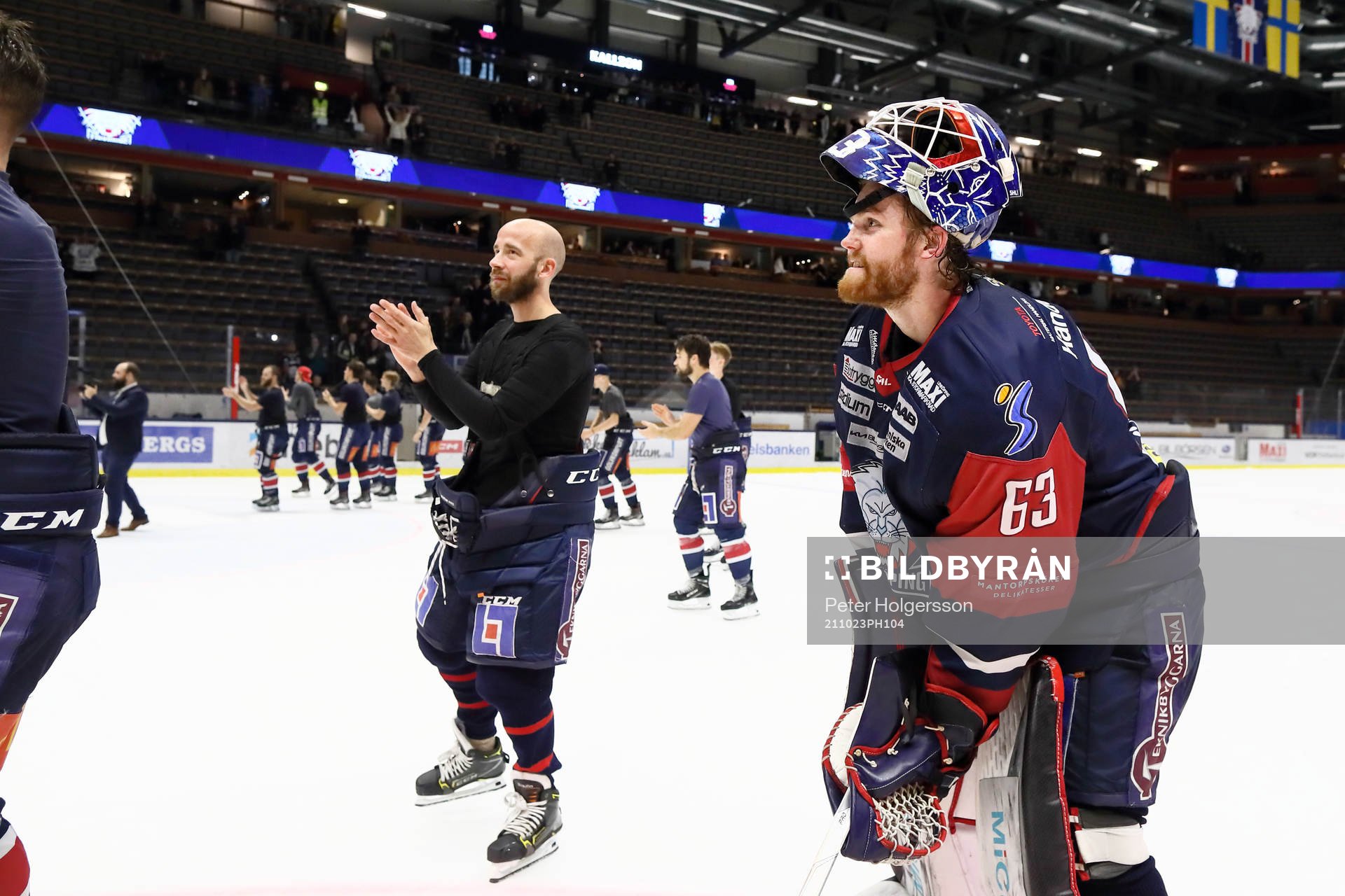 Linköpings spelare med målvakt David Rautio och Marcus