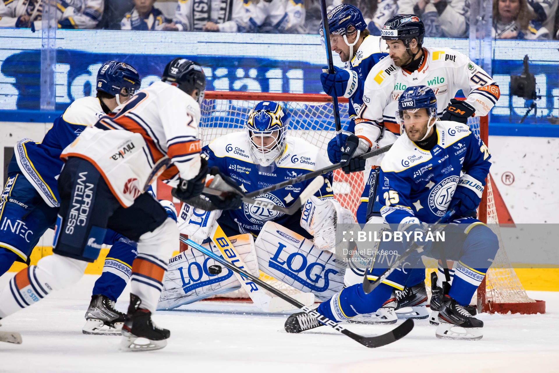 Leksands målvakt Kasimir Kaskisuo och Leksands Carter