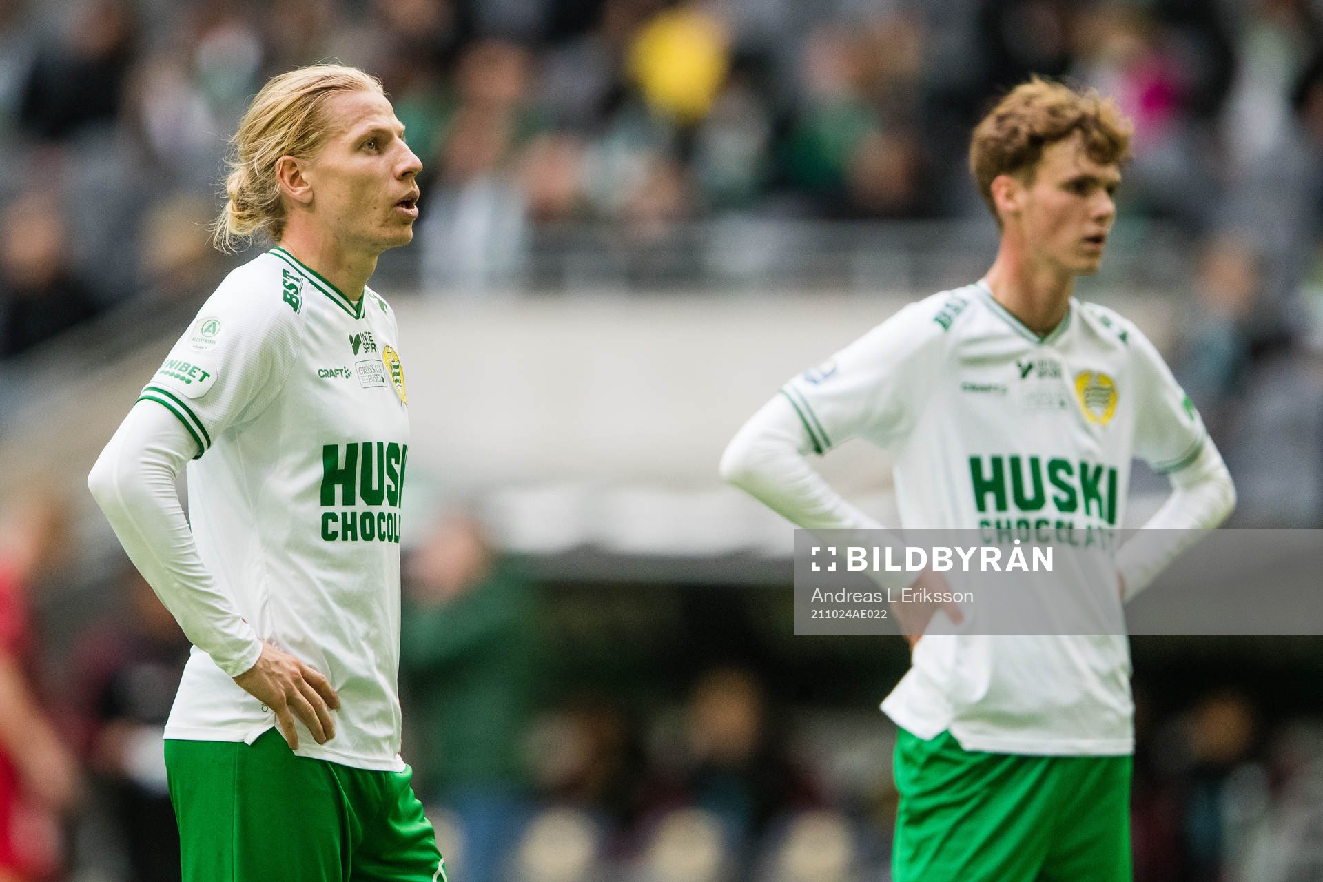 Hammarbys Gustav Ludwigson och Williot Swedberg deppar