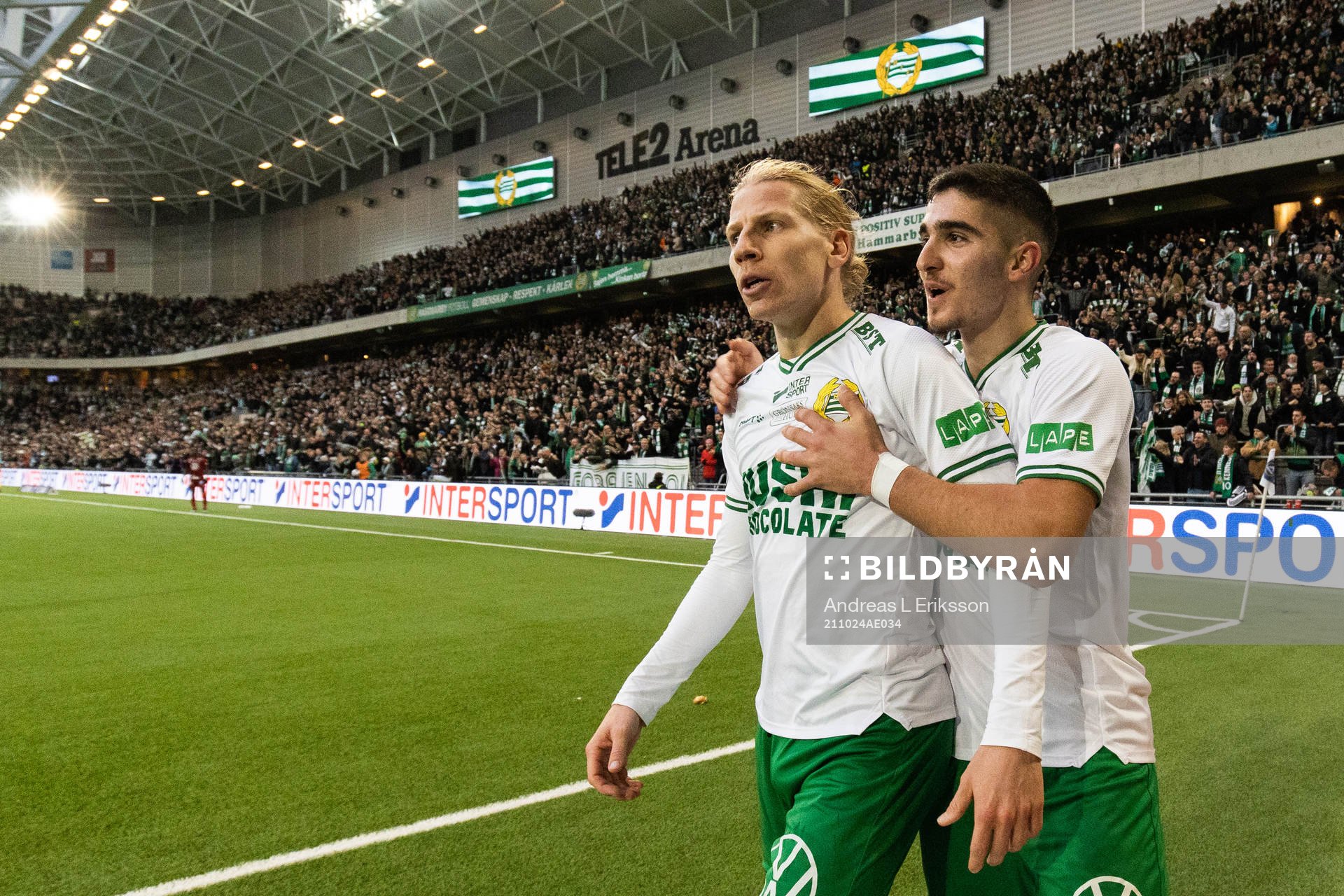 Hammarbys Gustav Ludwigson jublar