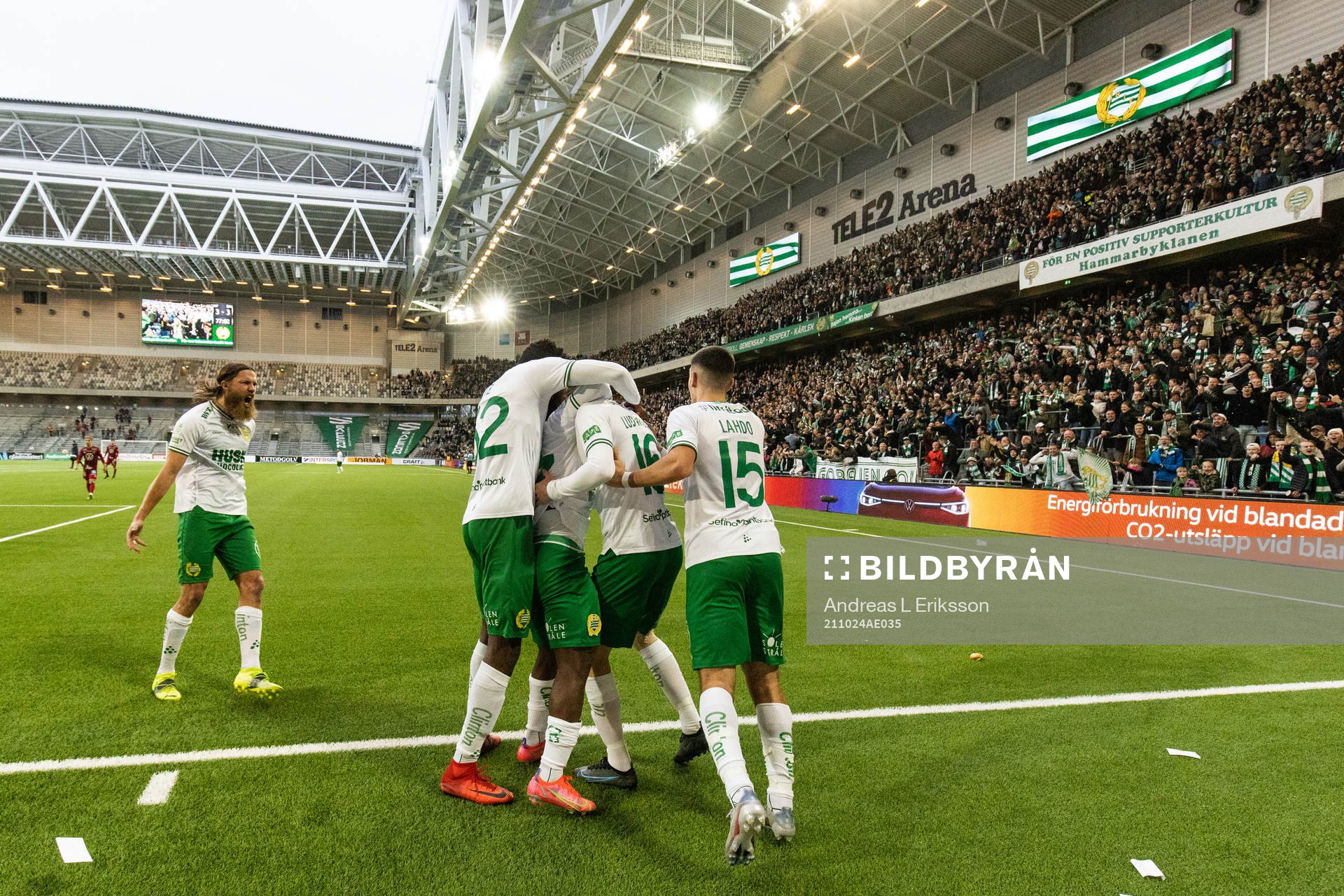 Hammarbys Gustav Ludwigson jublar