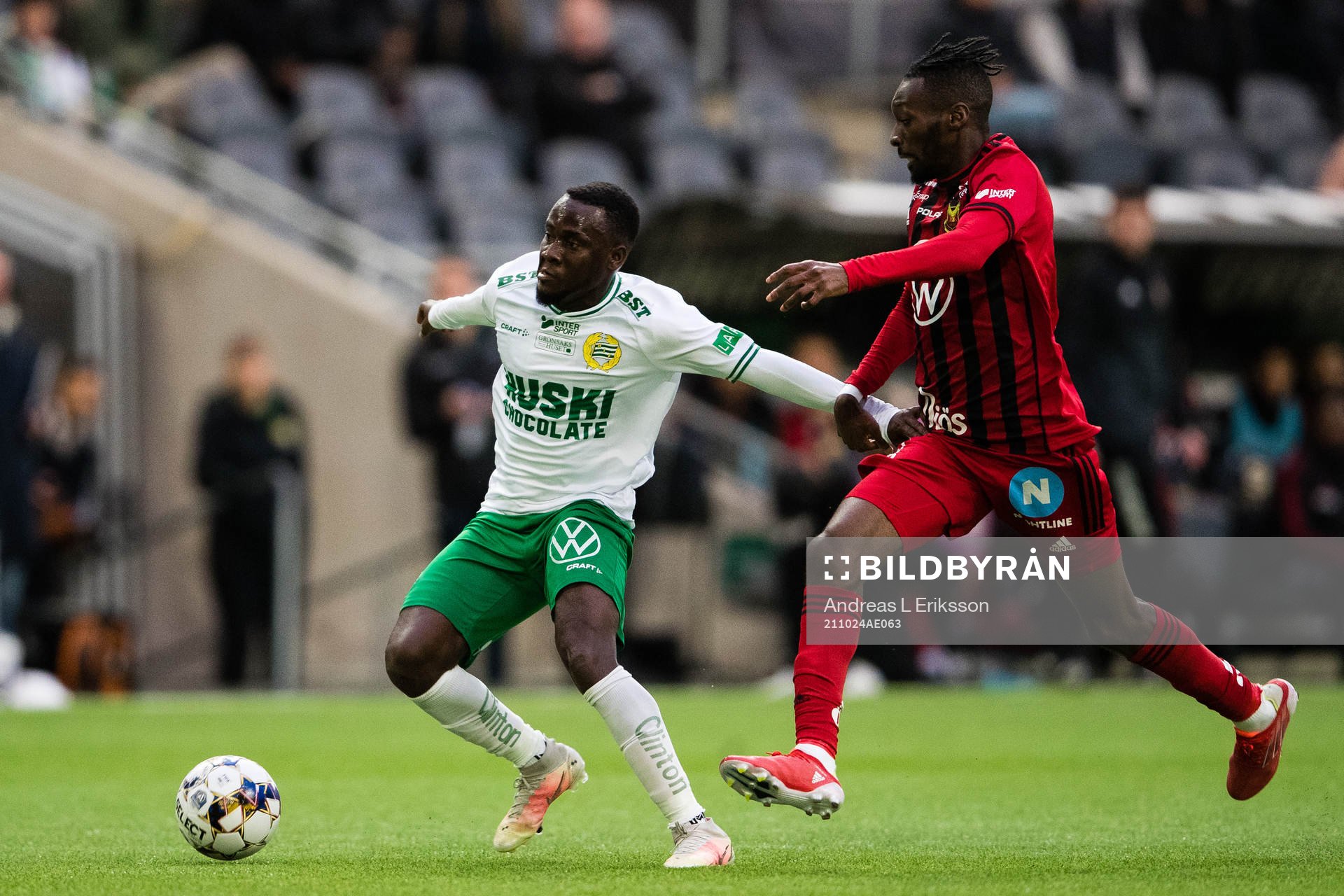 Hammarbys David Accam och Östersunds Felix Hörberg