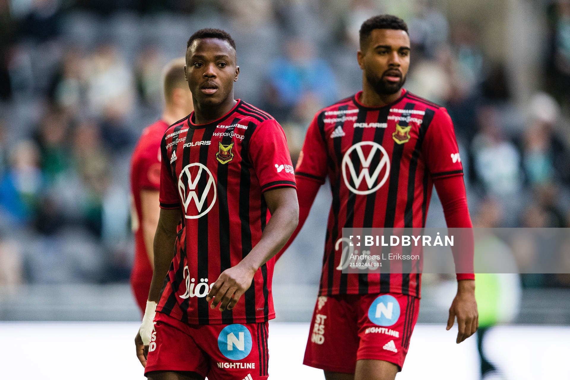 Östersunds Patrick Kpozo och Noah Sonko Sundberg nder